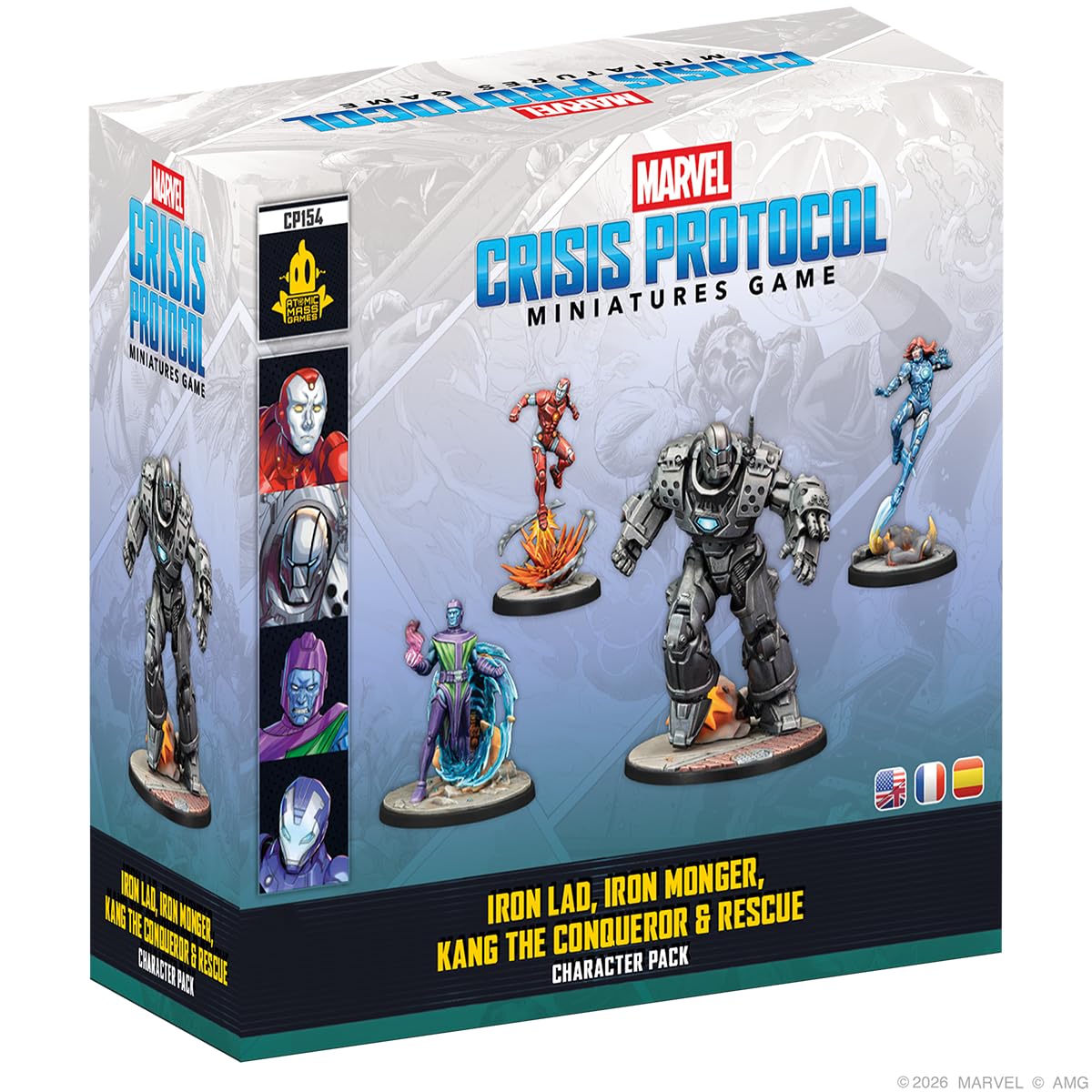 Atomic Mass Games | Marvel Crisis Protocol Iron Lad, Iron Monger, Kang The Conqueror And Rescue | Character Pack | 2-4 Giocatori | 40-80 Minuti - 1
