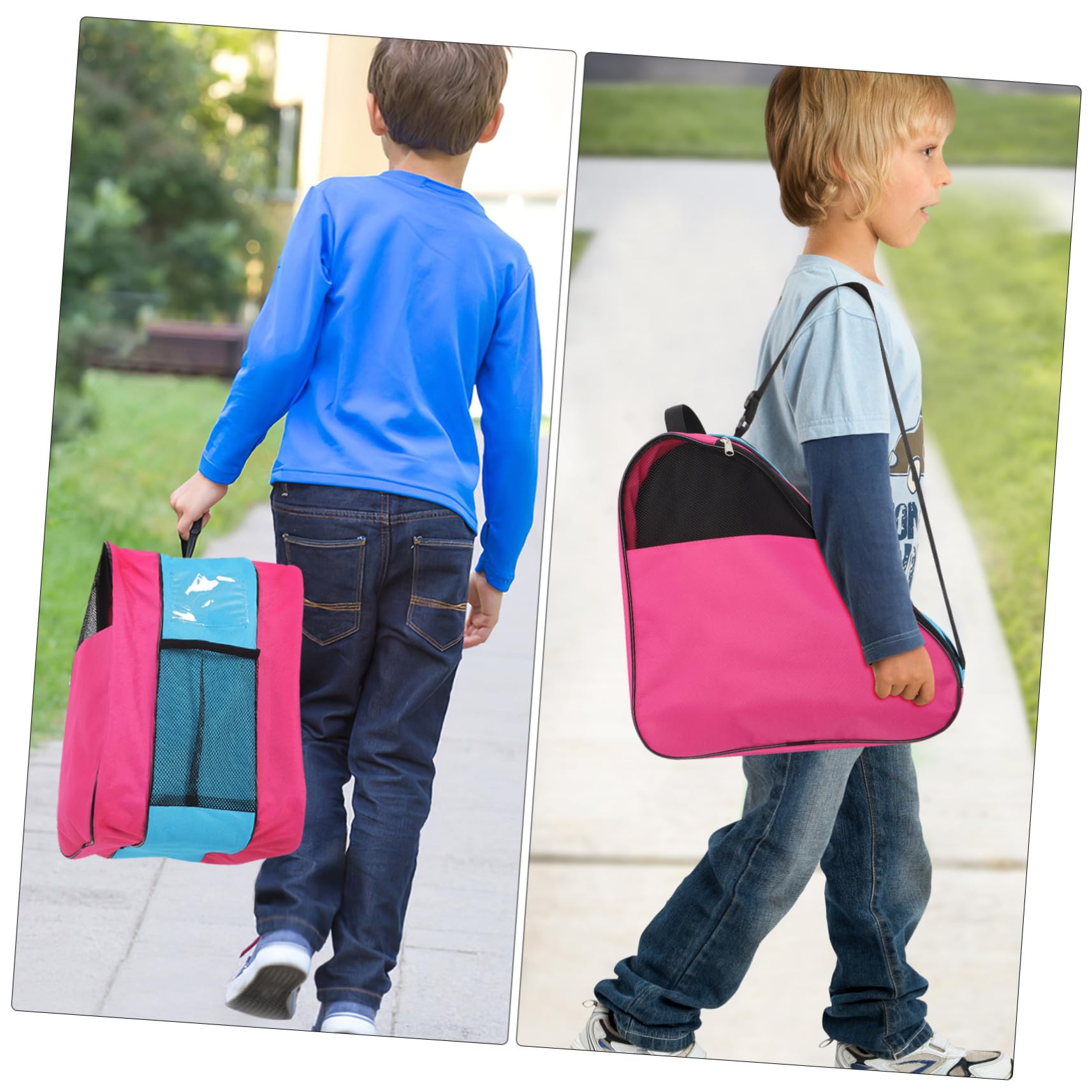 Abaodam Rollschuhtasche Für Junge Mädchen Dreieckige Schlittschuhtasche Zum Tragen Von Rollschuhen Und Schutzausrüstung Für Sicheren Transport