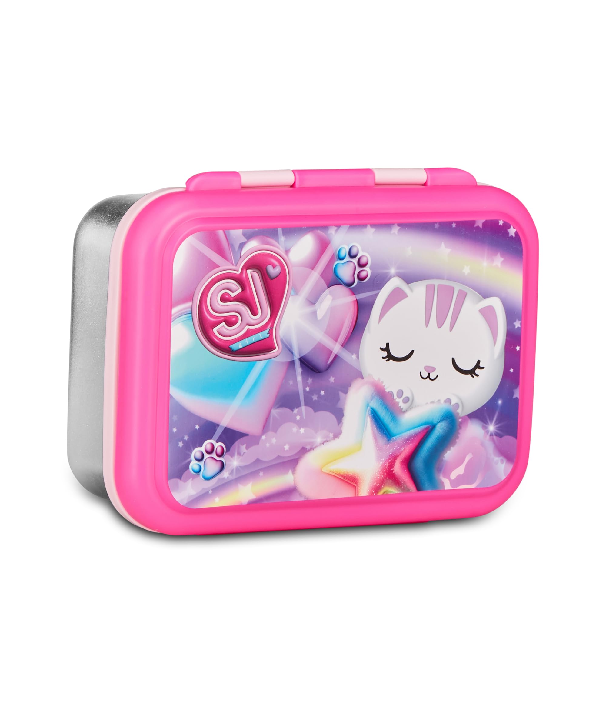 SJ Gang Style JAM Gang Lunch Box, White, 850 ml, Internal Snack Divider, Easy to Open, Heat Resistant, Dishwasher Safe, for Kids, School, Travel, Leisure
