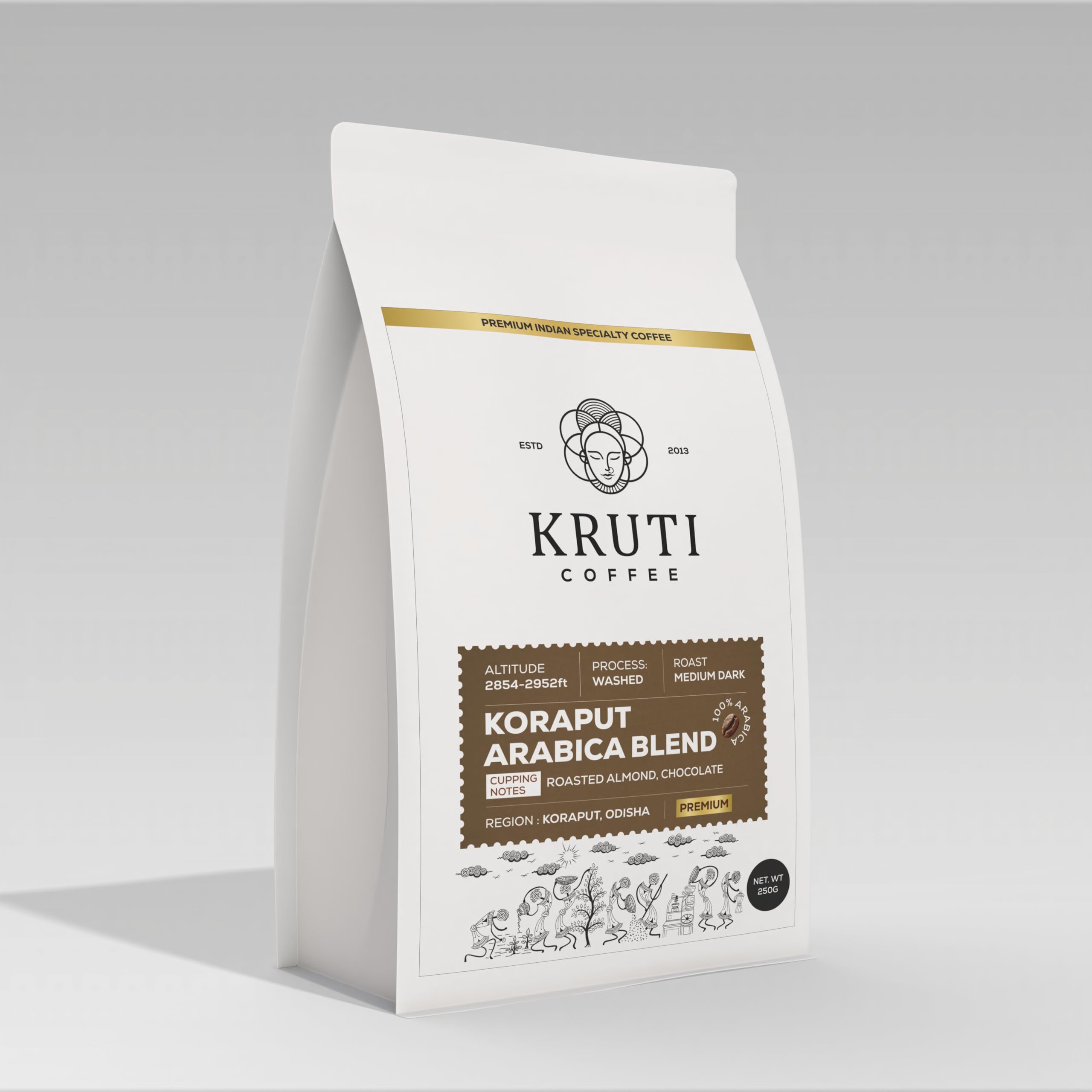 Kruti Coffee - Medium Dark Roast Speciality Coffee Whole Bean 250 Gram | Single Origin Premium Arabica Coffee Beans | Koraput Arabica Blend - Koraput Coffee (B0B65YY9WD) Amazon Price History, Amazon Price Tracker