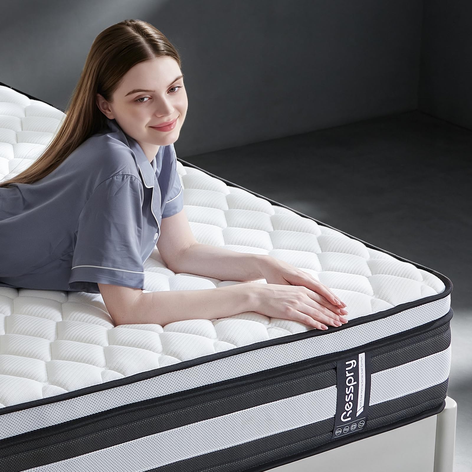 Resspry Super King Mattress,10.6 Inch Hybrid Mattress