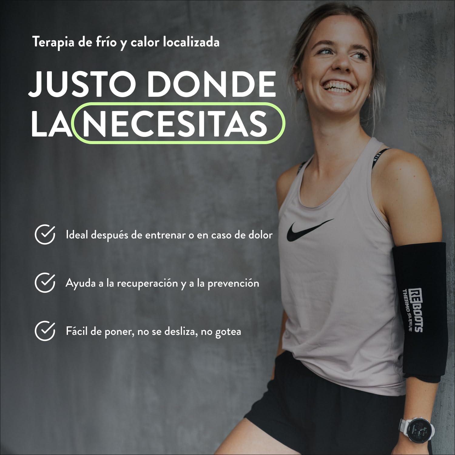 Thermal Sleeve | Vendaje | Terapia de calor y frío | Contra la inflamación | Para la regeneración | Almohadilla de calor y refrigeración | L