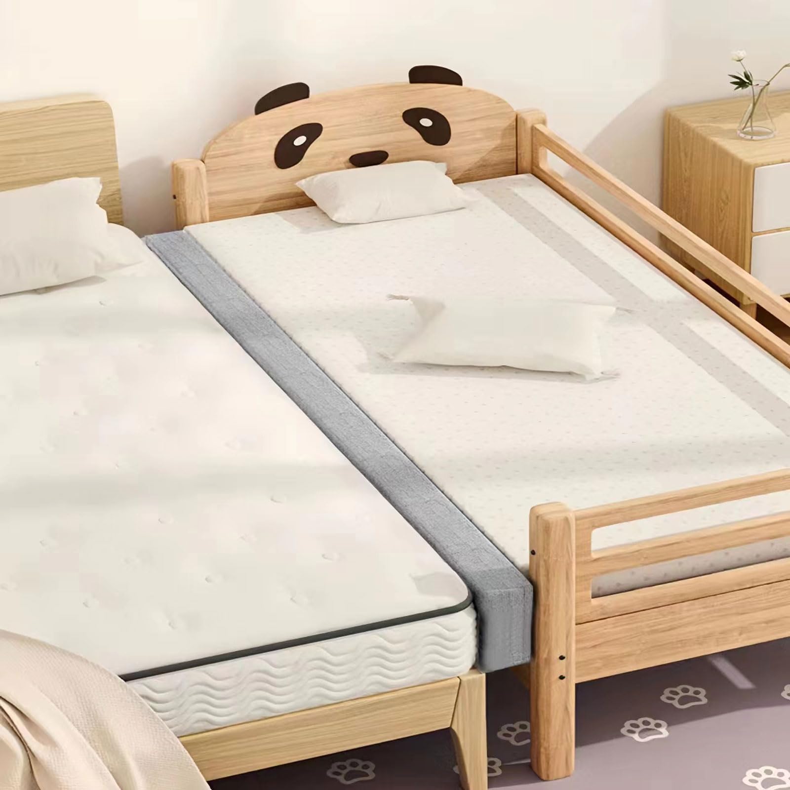 Maßgefertigter Matratzenverlängerung Matratzenlückenfüller Bettlückenfüller für Wand & Kopfende, Abnehmbarer Bezug, Individuelle Größe Bettbrücken Matratzenfüllkissen für Kingsize Queen Doppelbett