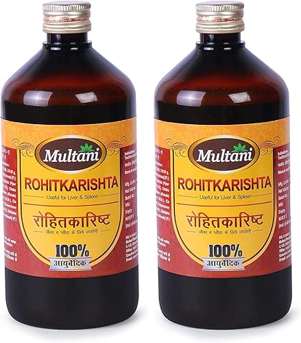 CROW Multani Rohitkarishta Útil en esplenomegalia (bazo agrandado) Síndrome del intestino irritable Agrandamiento del hígado Pérdida de apetito,