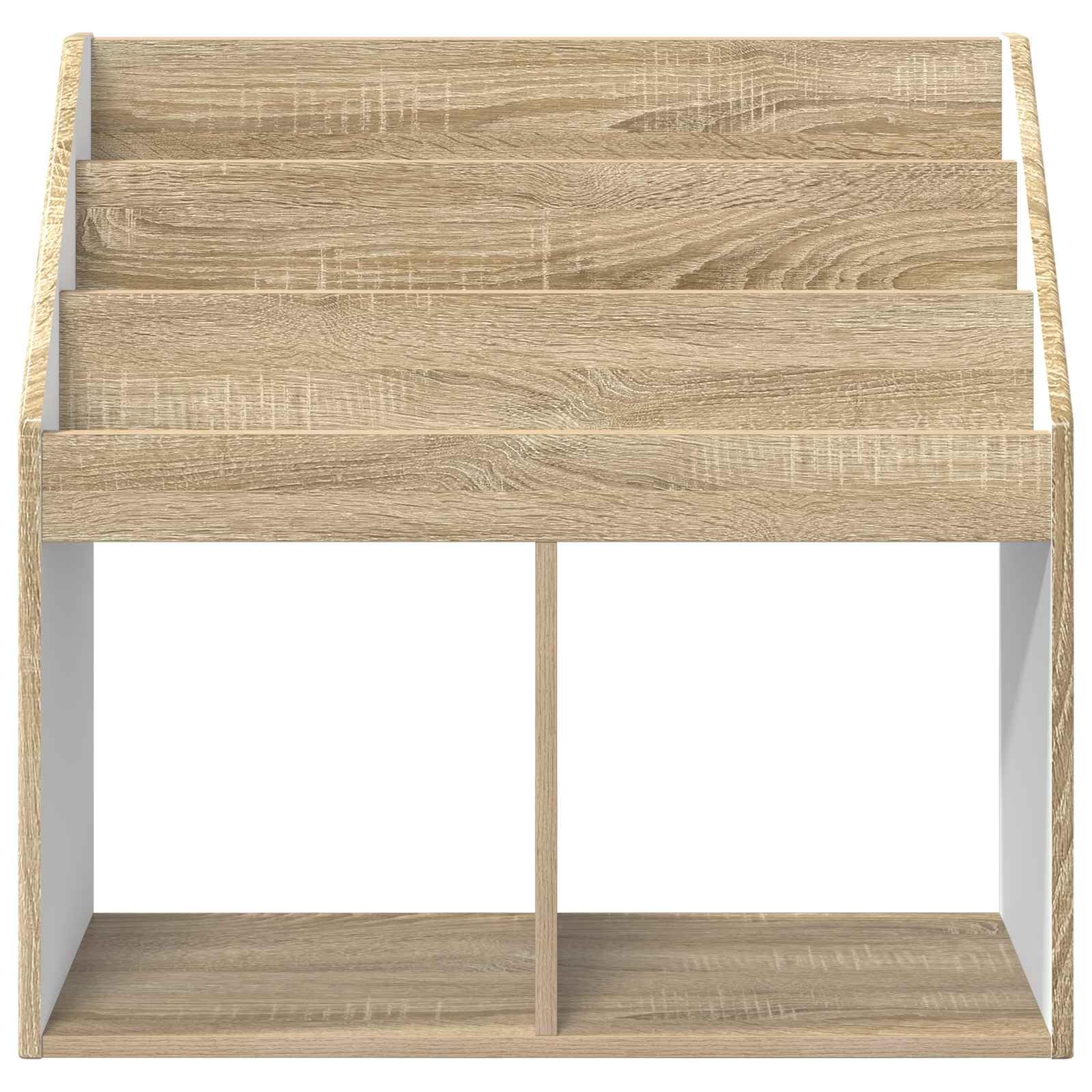 Estante de almacenamiento de madera de 72,5 x 29,5 x 69 cm de madera en roble Sonoma para libros y juguetes con diseño independiente y fácil montaje