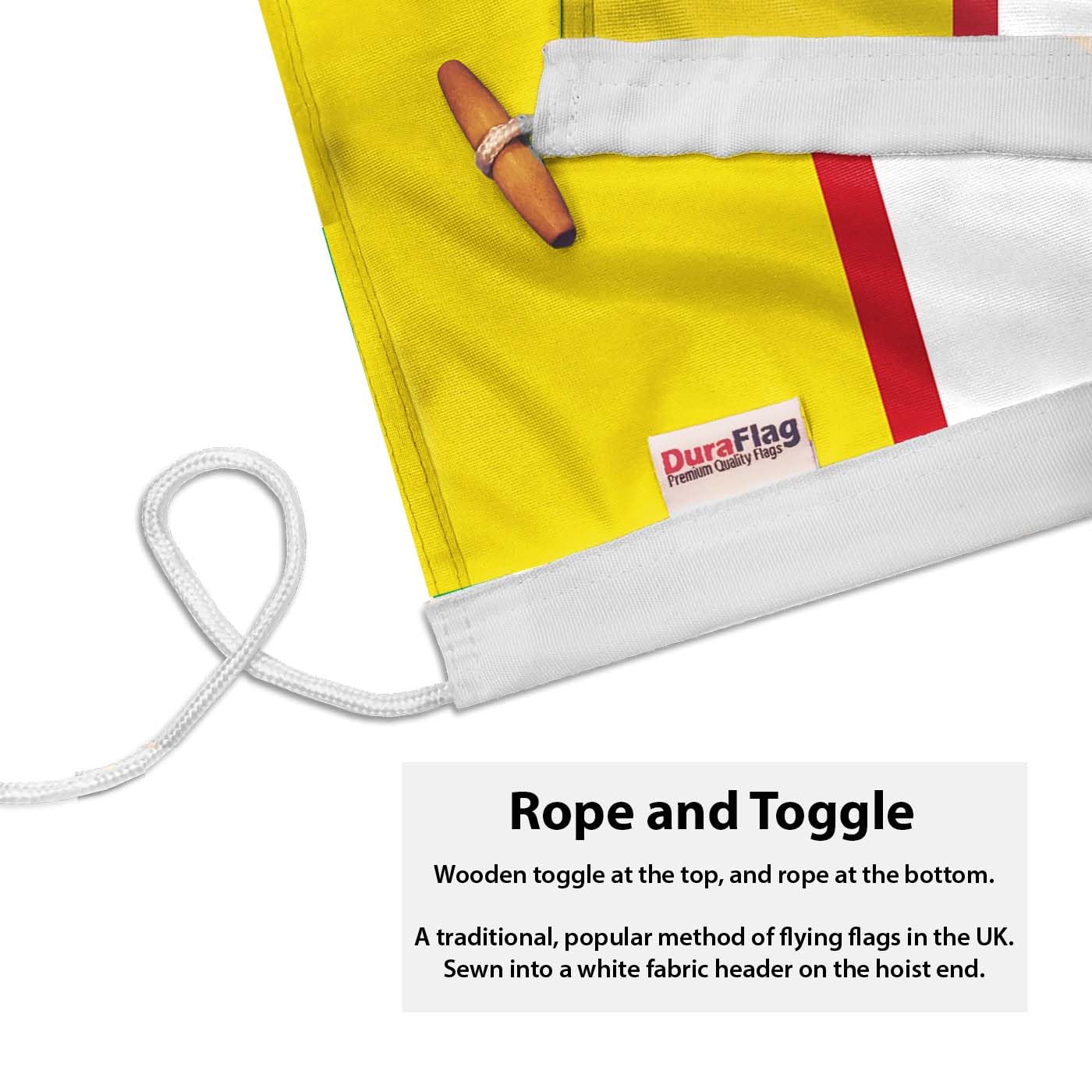 DuraFlag Dorset New 5ft x 3ft with Rope and Toggled - Premium Quality 5x3 County Flags, 5ft x 3ft (150cm x 90cm) - Image 2