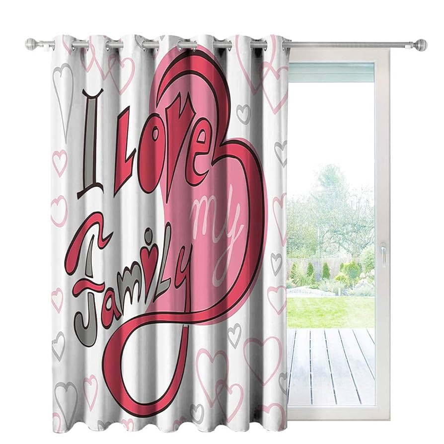 Amazon｜ファミリークローゼットカーテン ピンク グレー