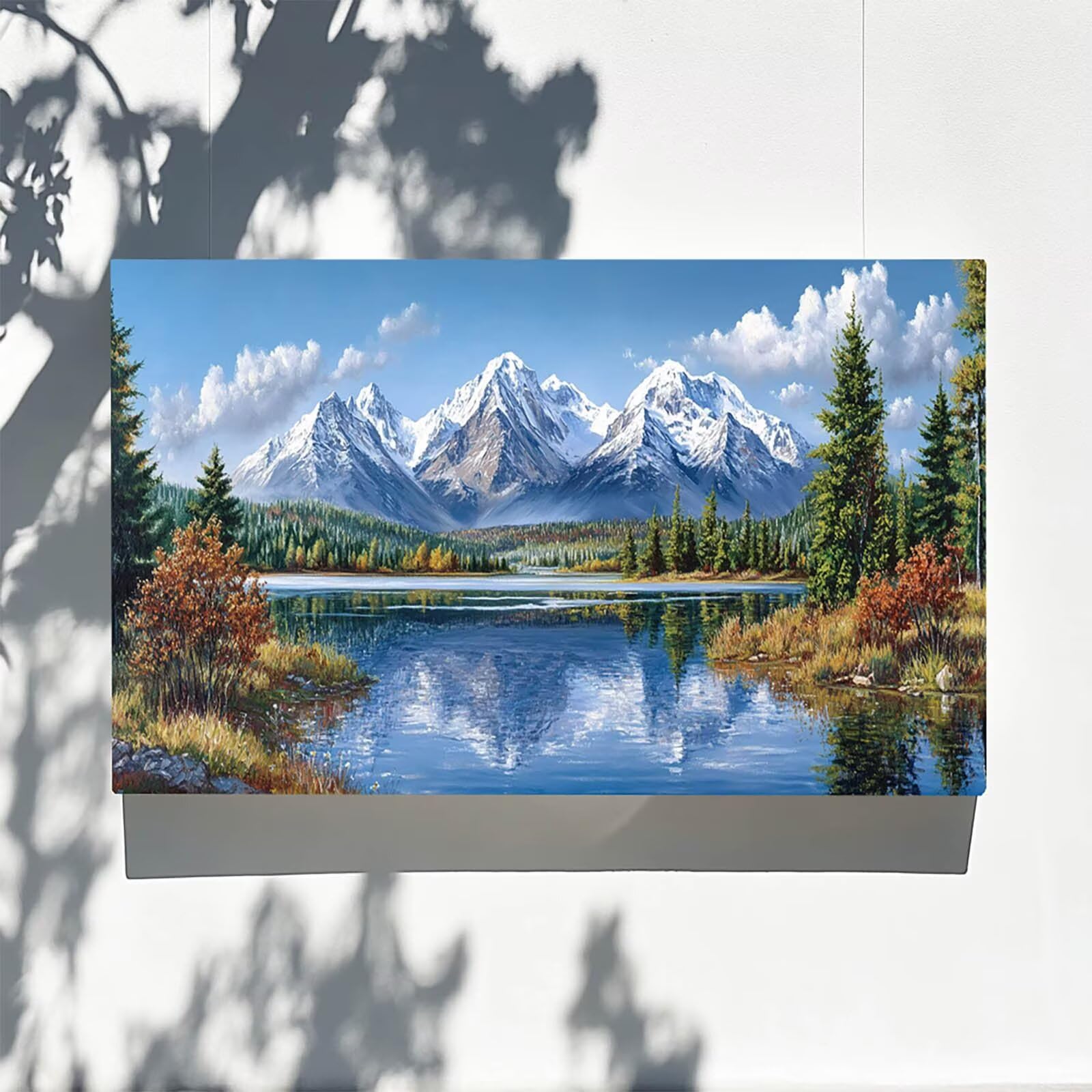 DIY Malen nach Zahlen Erwachsene Berg Malen nach Zahlen ab 7 jahre Mädchen Baum Kreativ set für Erwachsene mit Leinwand Acrylfarben set und Pinsel, Bastelset zum Bemalen für Wanddeko 80X160cm 7w-4-W