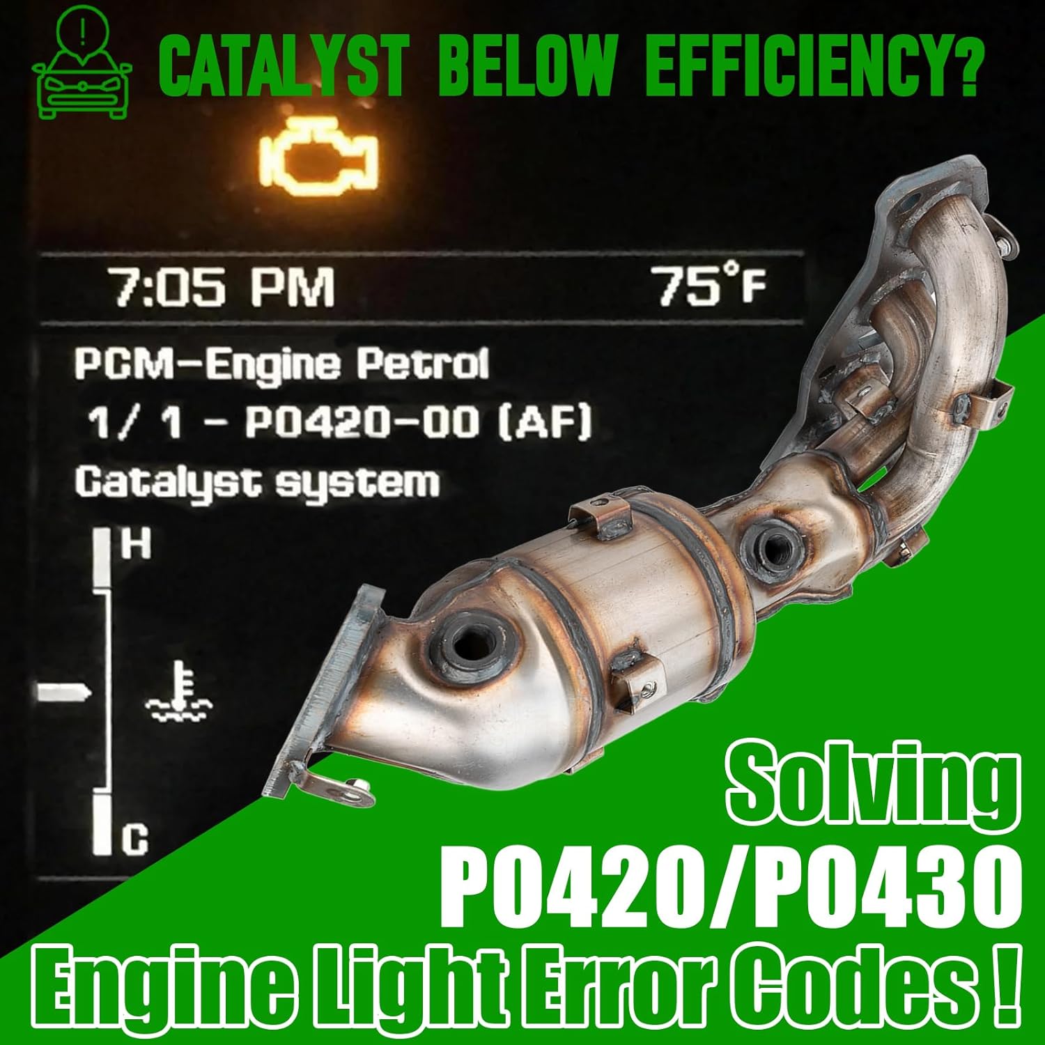 High Flow Front Catalytic Converter Kit Direct-Fit Nissan Altima 2007 2008 2009 2010 2011 2012 2013 2.5L Replaces 674-933 140E2-ZX31E(EPA Compliant)