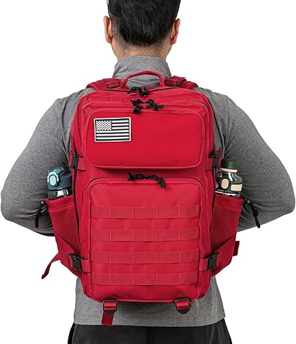 Miniatura 56 de QT&QY Mochilas tácticas militares para hombres, mochila Molle de 35 L, 45 L, bolsa grande de 3 días, mochila de senderismo con soporte para botella