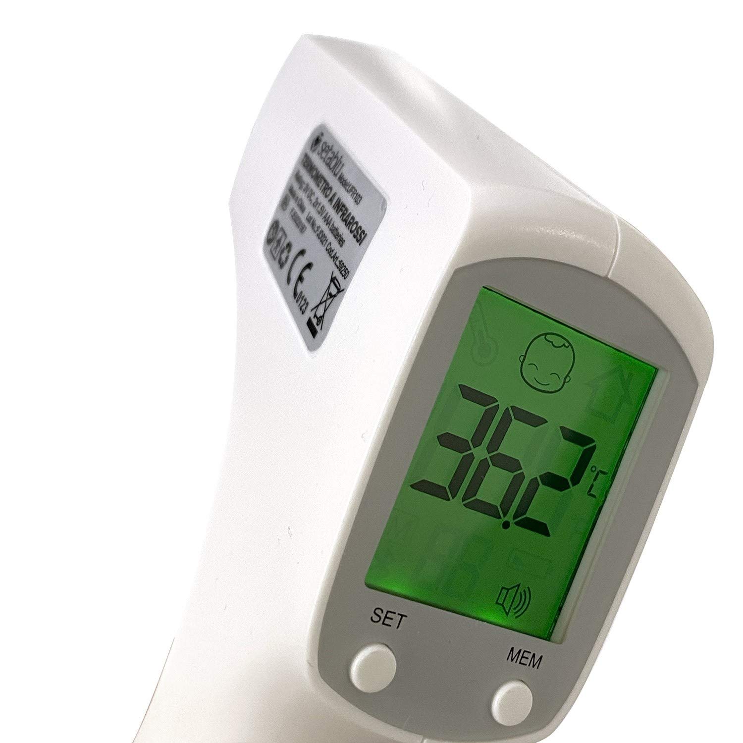 Mediawave Store - Termometro digitale per bambini 59250 ad infrarossi SETABLU senza Contatto schermo lcd, No Touch, per la Misurazione della Temperatura, Febbre, Stati Influenzali
