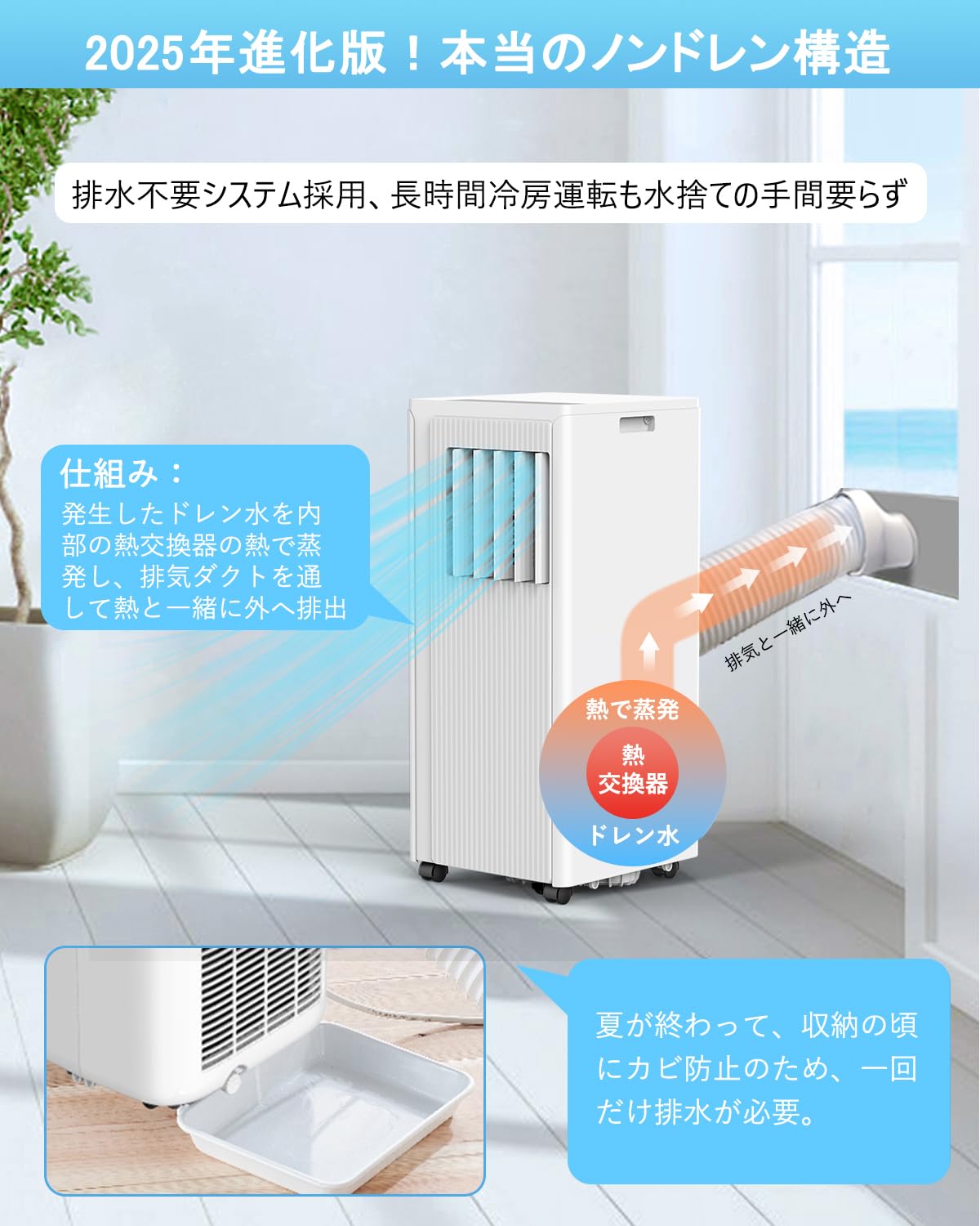 Amazon | JYWINA スポットクーラー 家庭用 移動式エアコン【2025新型 