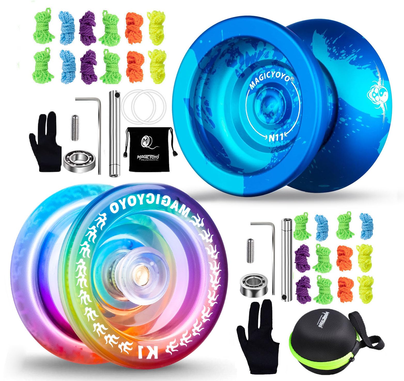 Amazon.com: Dual Purpose Yoyo N11 Splash Sky Blue + K1 Blue Pink