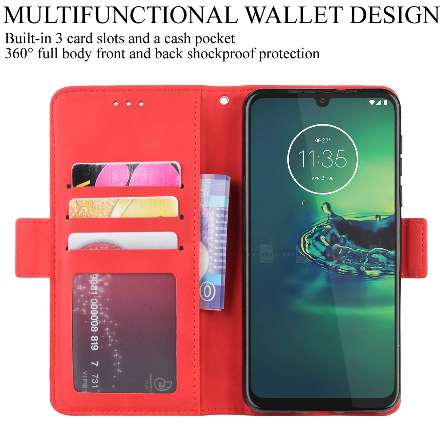 Custodia In Pelle PU Con Portafoglio E Supporto Per TCL 10 5G – Flip Cover Magnetica Con Slot Carte, Marrone
