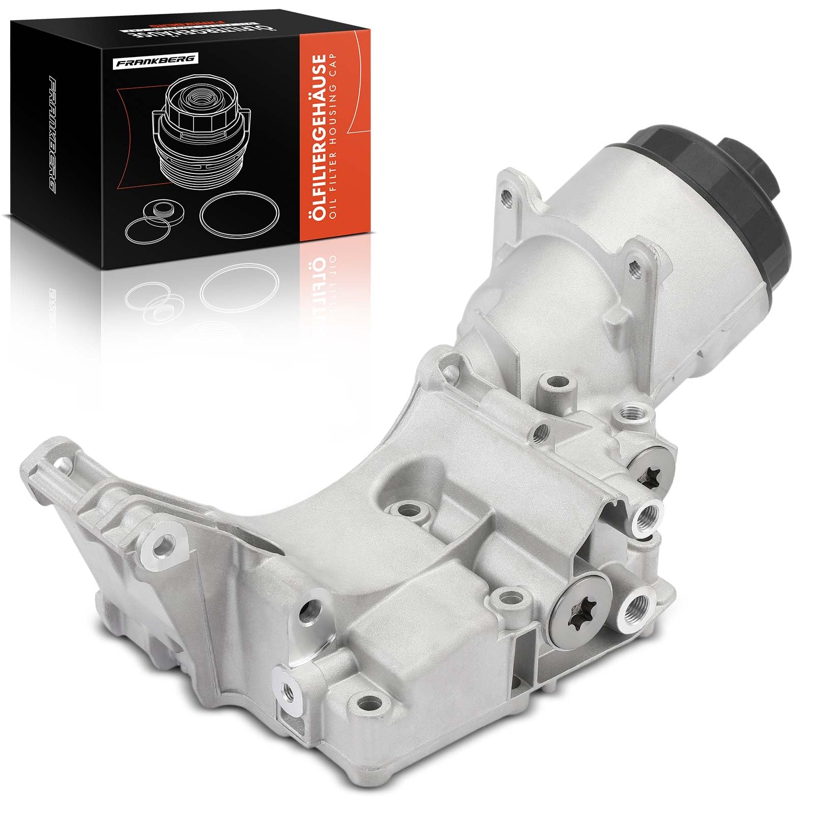 Frankberg Carcasa del filtro de aceite 11421713838 | Compatible con: Z3 E36, Serie 3 Convertible E46, Serie 3 Coupé E46, Serie 3 Touring E36, Serie 5 Touring E61