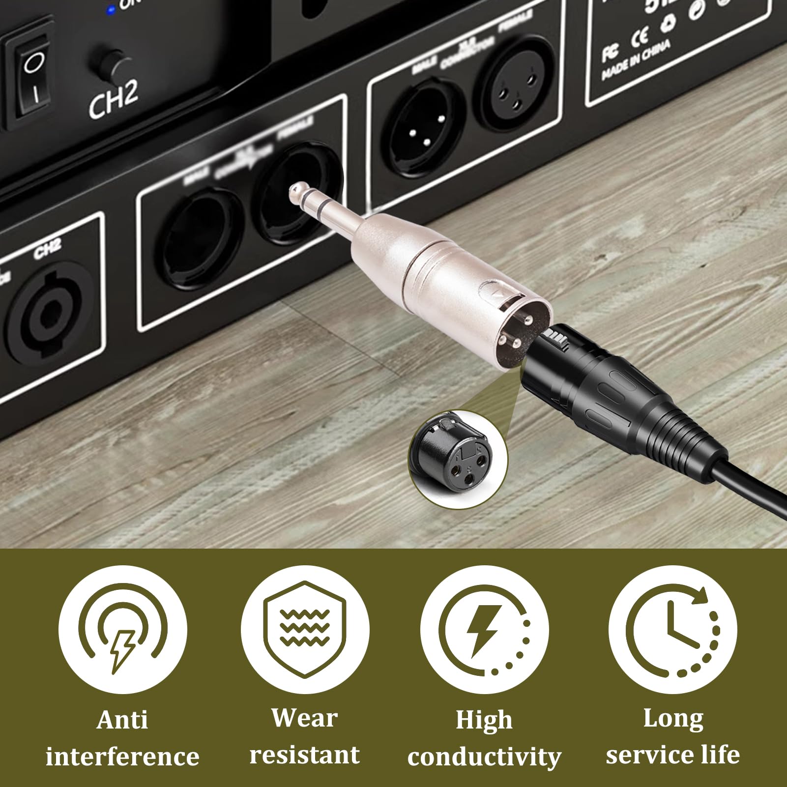 Hilec Adapter XLR female /ST.JACK - Adapter female XLR / male stereo