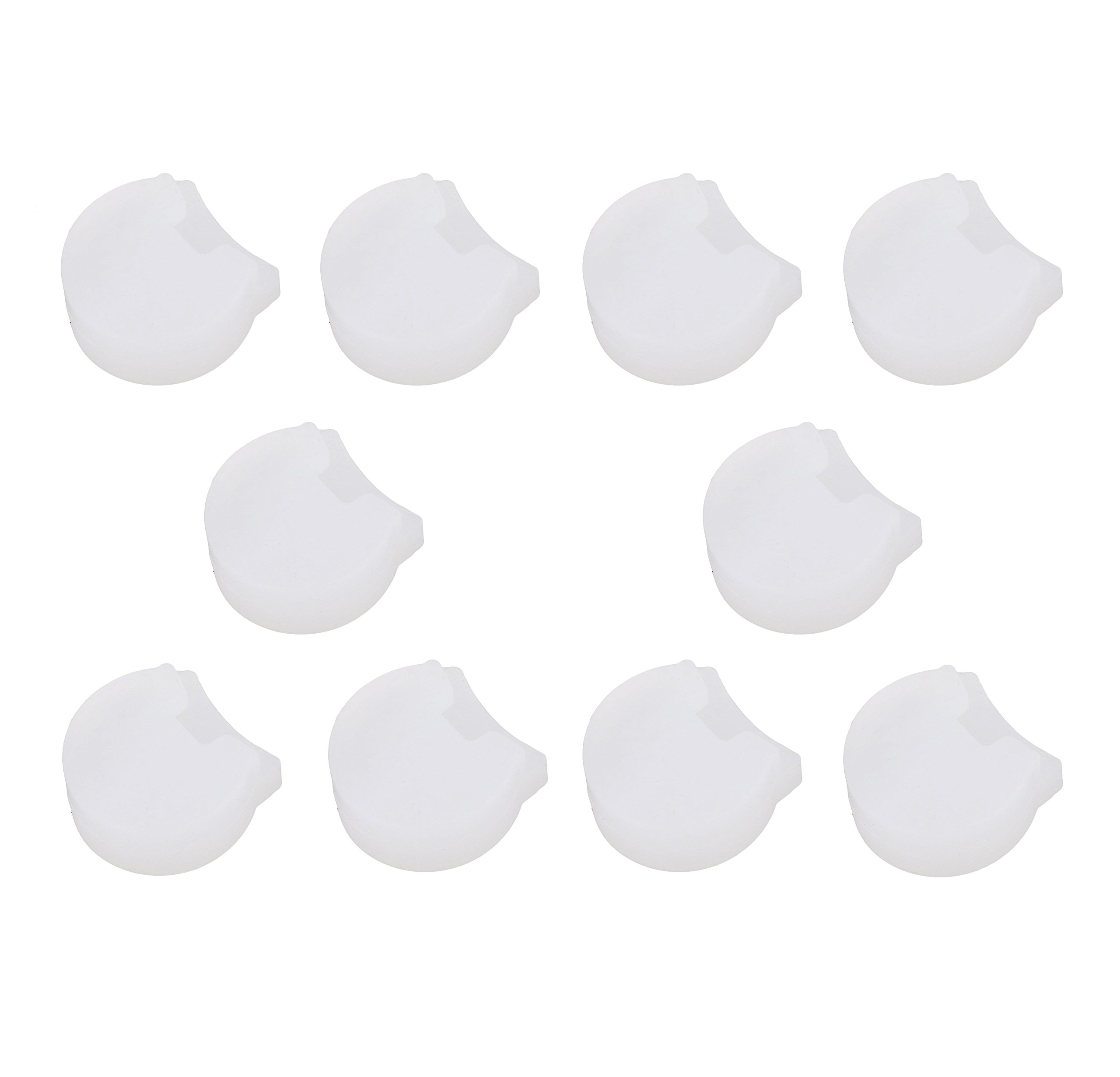 Timiy Pack of 10 Clarinet Thumb Rest Cushion Clarinet Finger Pads Made of Rubber Clarinet Parts (White)