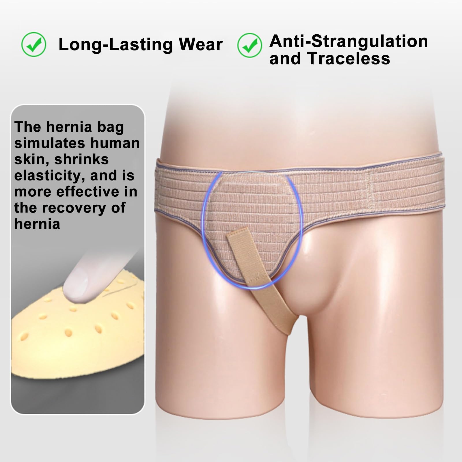 Amazon | 男性と女性の鼠径ヘルニア ベルト 医療用、脱腸ベルト 圧縮