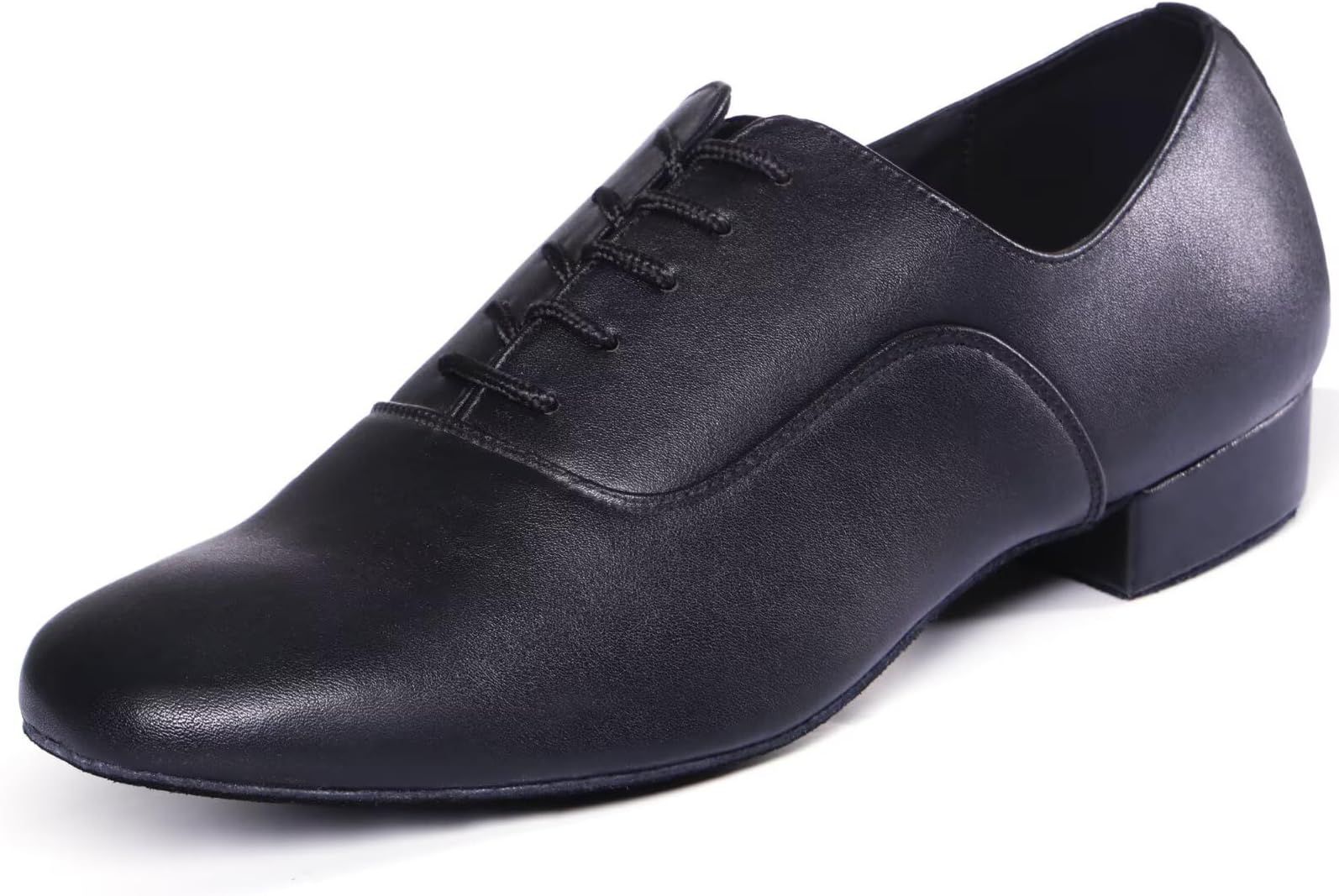 Mens Dance Shoes Ballroom PU Leather Black Dancing Shoes for Men Sole Tango Salsa Latin