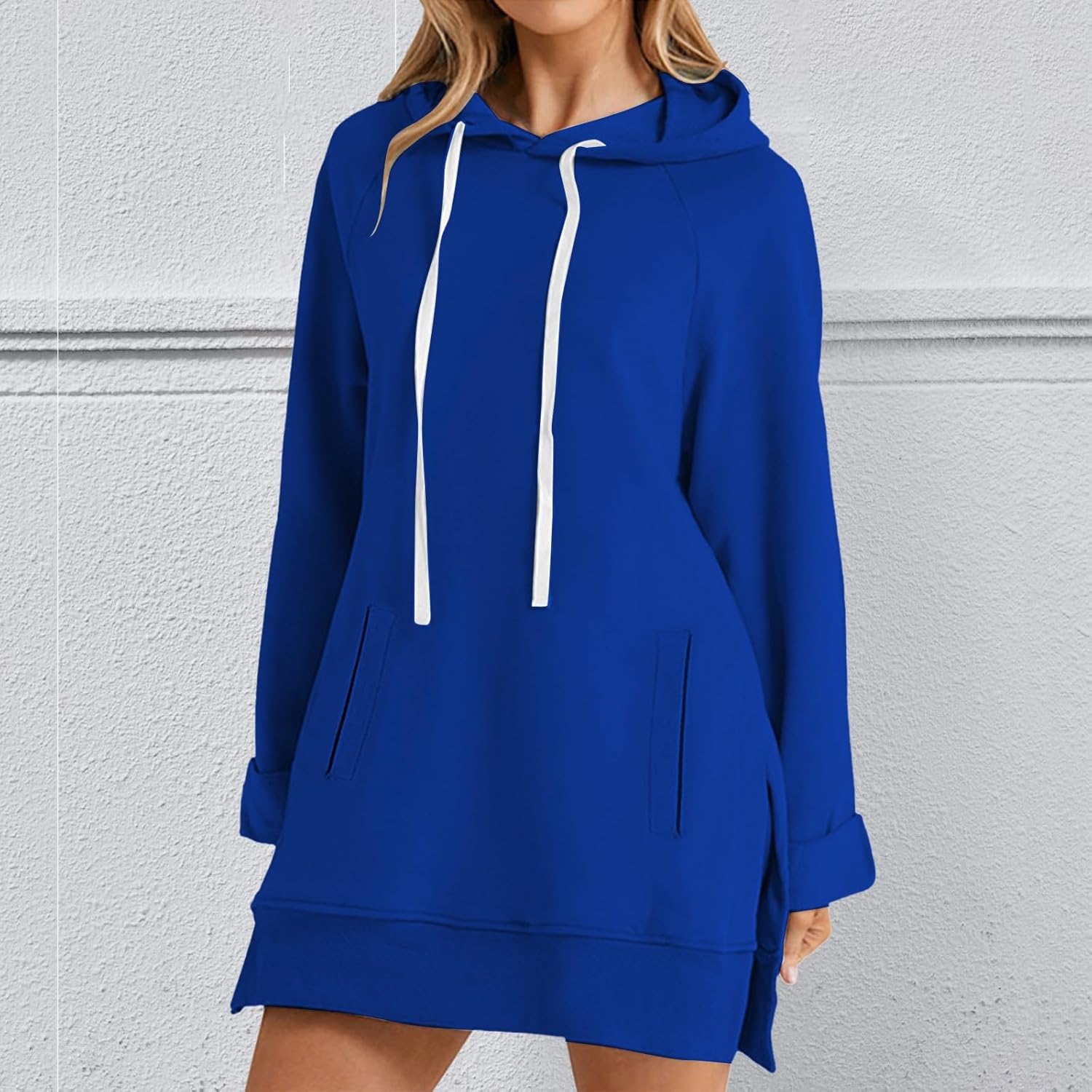 Cute Sweatshirts for Women Comfy The Warmy Oversized Hoodie Dress Split Hem with Pockets Fall Winter Clothes 2025 - Image 3