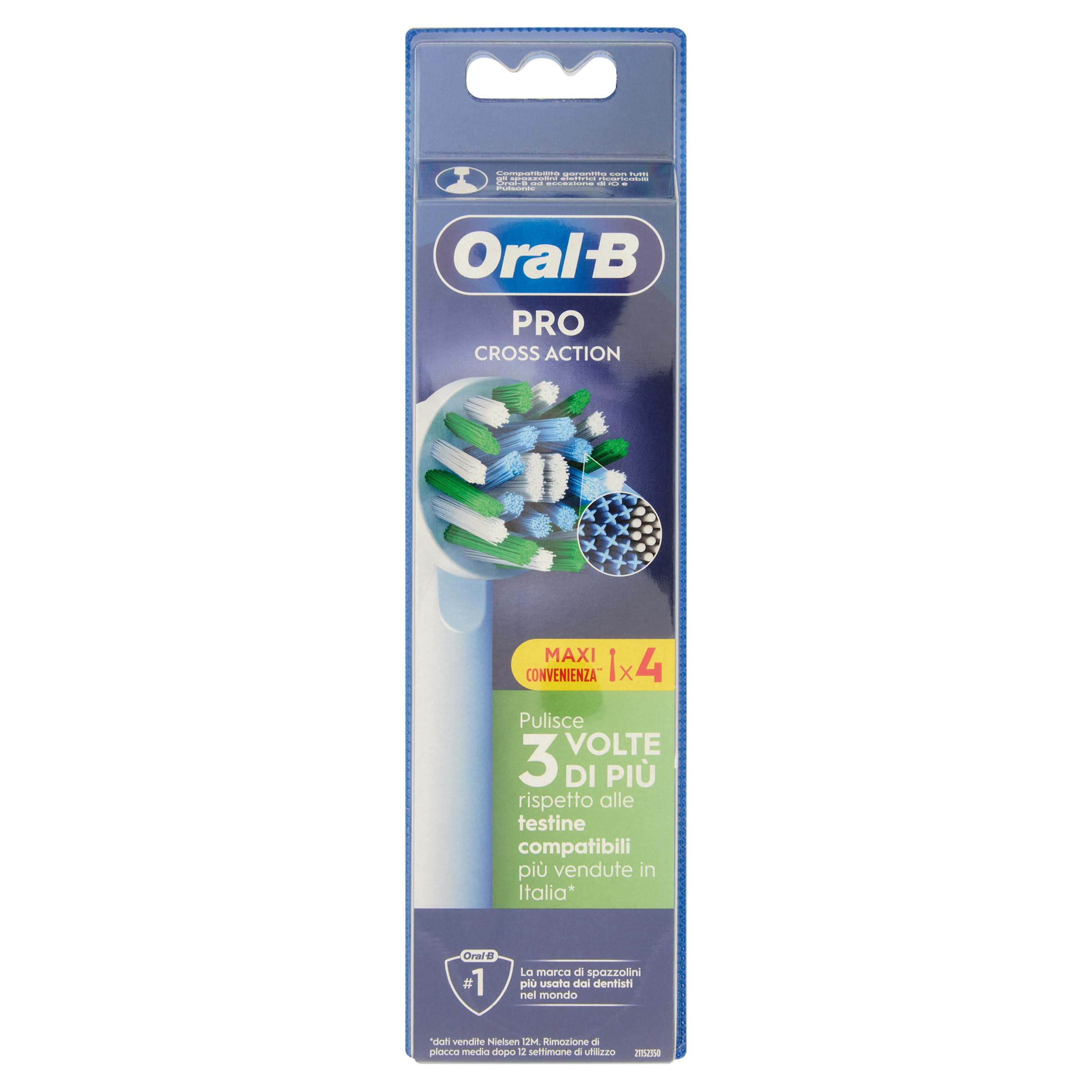 Oral-B Cabezales de repuesto Pro Cross Action, 4 cabezales