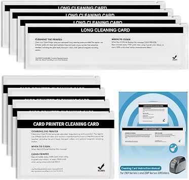 8PCS 105999-301 Cleaning Card for Zebra ZXP Series 1/3 ZXP1 ZXP3 Printer