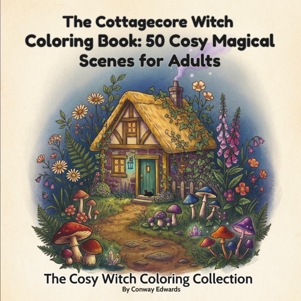 The Cottagecore Witch Coloring Book: 50 Cosy Magical Scenes for Adults: The Cosy Witch Coloring Collection