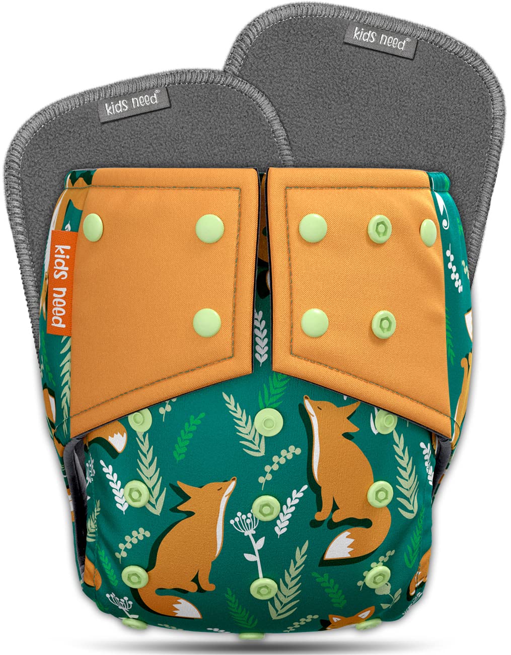 kids need Side Leakage Proof cloth diapers for babies 0 to 3 years combo high absorbent 1 reusable diaper 2 insert pack (5-18kg) washable diapers pocket liners cover adjustable freesize 51