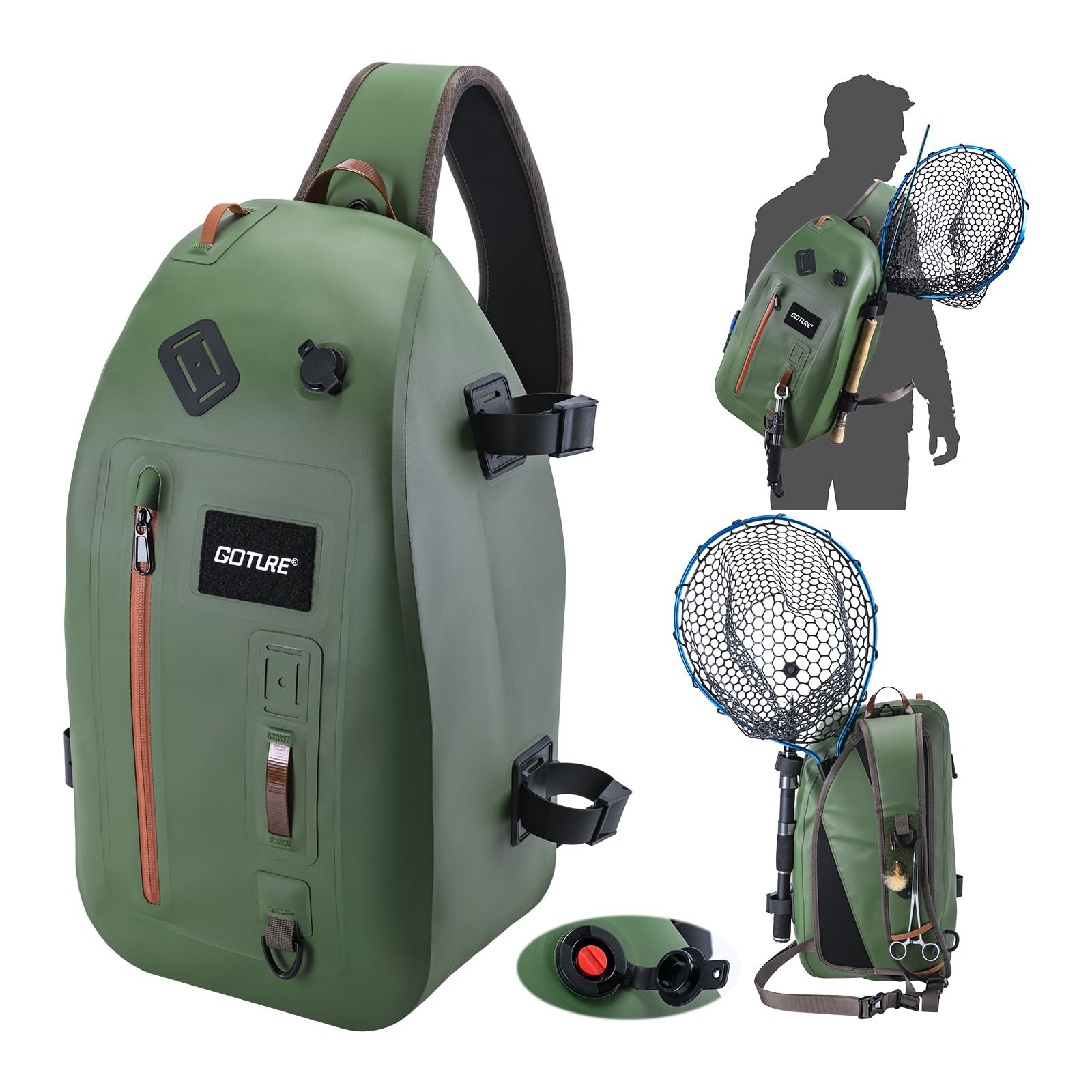 Goture Waterproof Fly Fishing Sling Pack