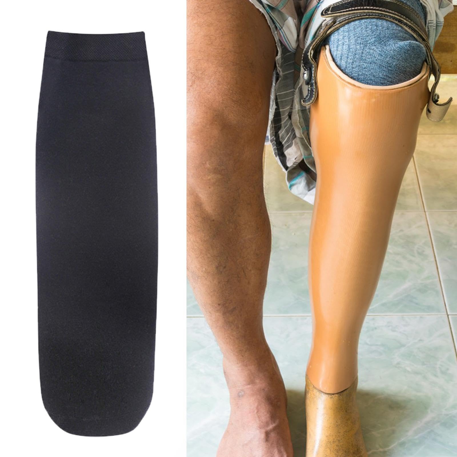 Generic Calza Protesica per Amputati con Tessuto Gel E Fodera Traspirante Protezione Moncone Gamba Elastico Morbido E Anti Usura Adatta a Casa E Attività All', come descritto, L