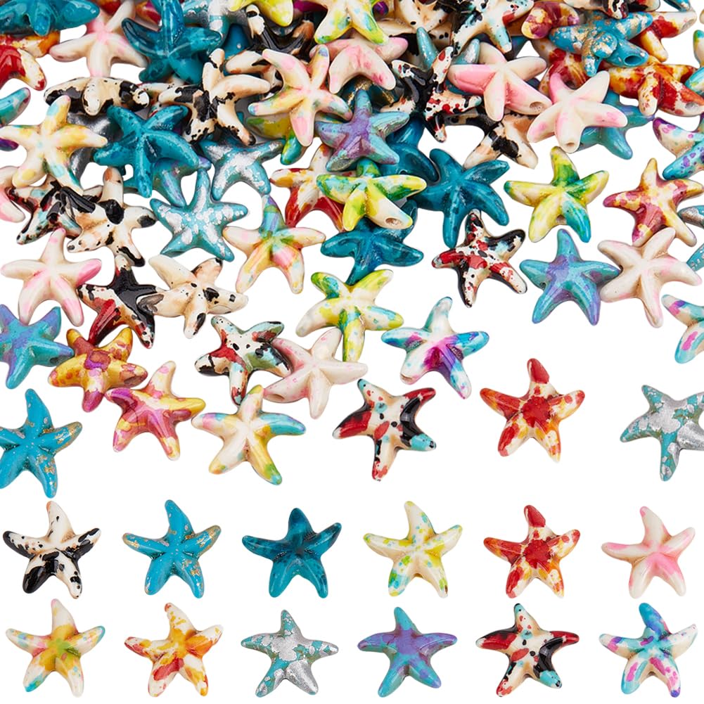 Perles étoile de mer colorées pour créer vos bijoux de plage et vacances
