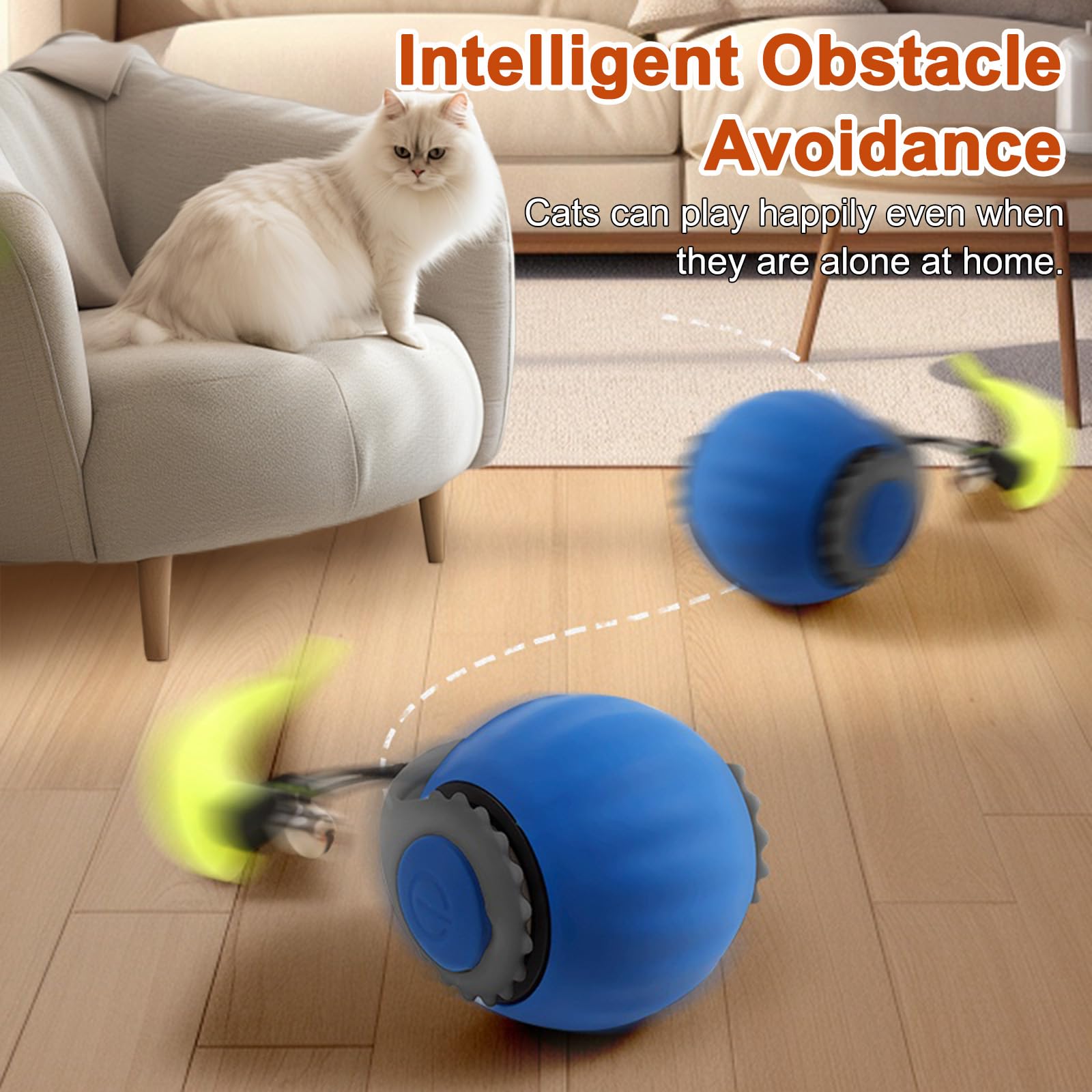 Giocattolo Elettrico Automatico Per Gatti Con Richiamo Uccelli | 3 Modalità Di Movimento | Intrattenimento Gatti - Foto 3