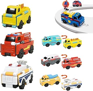 Anti-Reverse Car Toy Set - 2022 New Transforming Toys Car, Children's Creative Mini Transforming Car, 2-in-1 Flip Transformation Cars Toys Convert Two Forms in 3 Seconds Halloween (B)