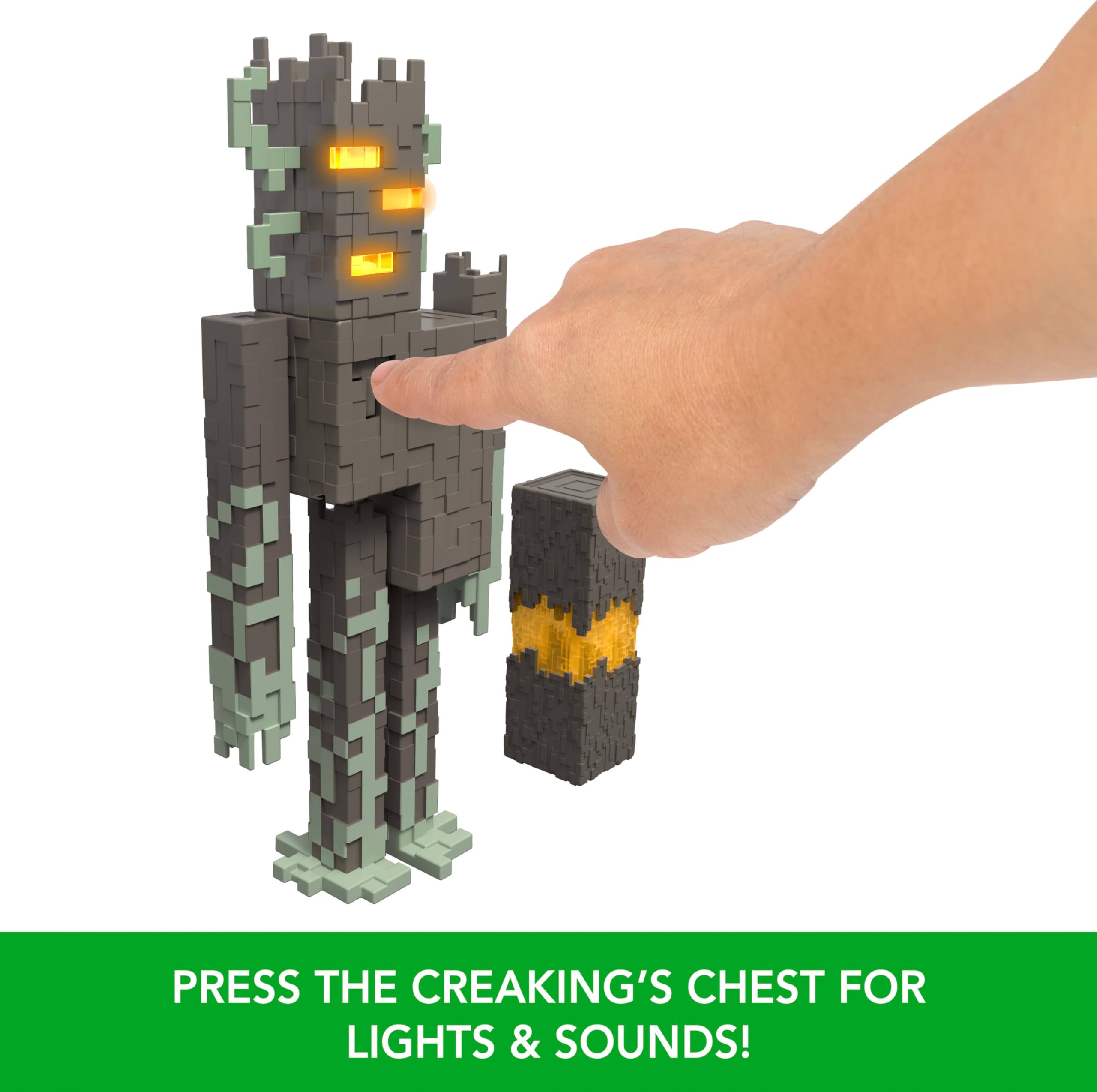 Mattel Minecraft The Creaking Action Figure with Interactive Lights, Sounds & Croaking Heart Accessory, 8-inch Collectible Toy, JKR45 - Image 3