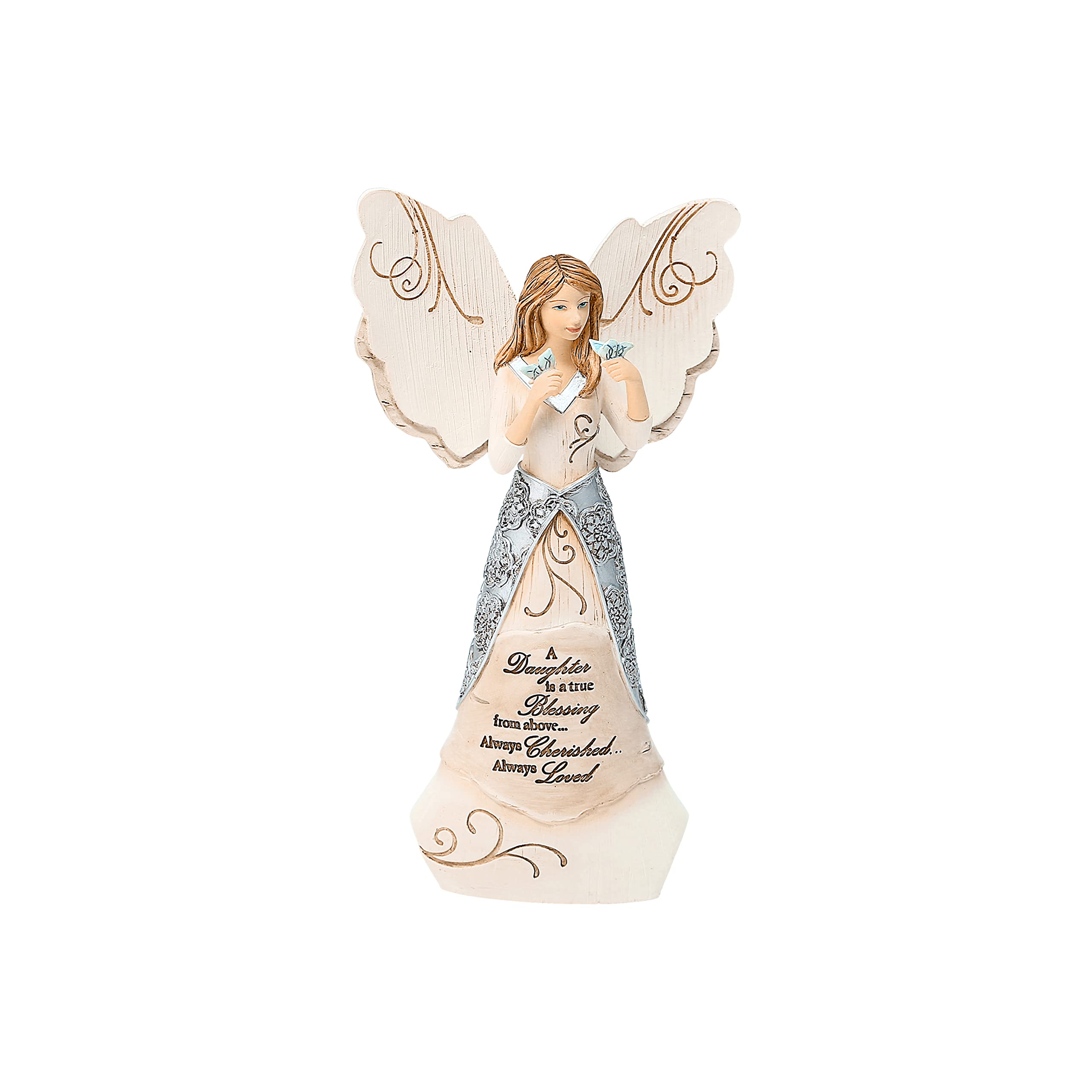 Pavilion Gift Company Beige Pavilion- Daughter - 6" Angel Holding Butterflies,