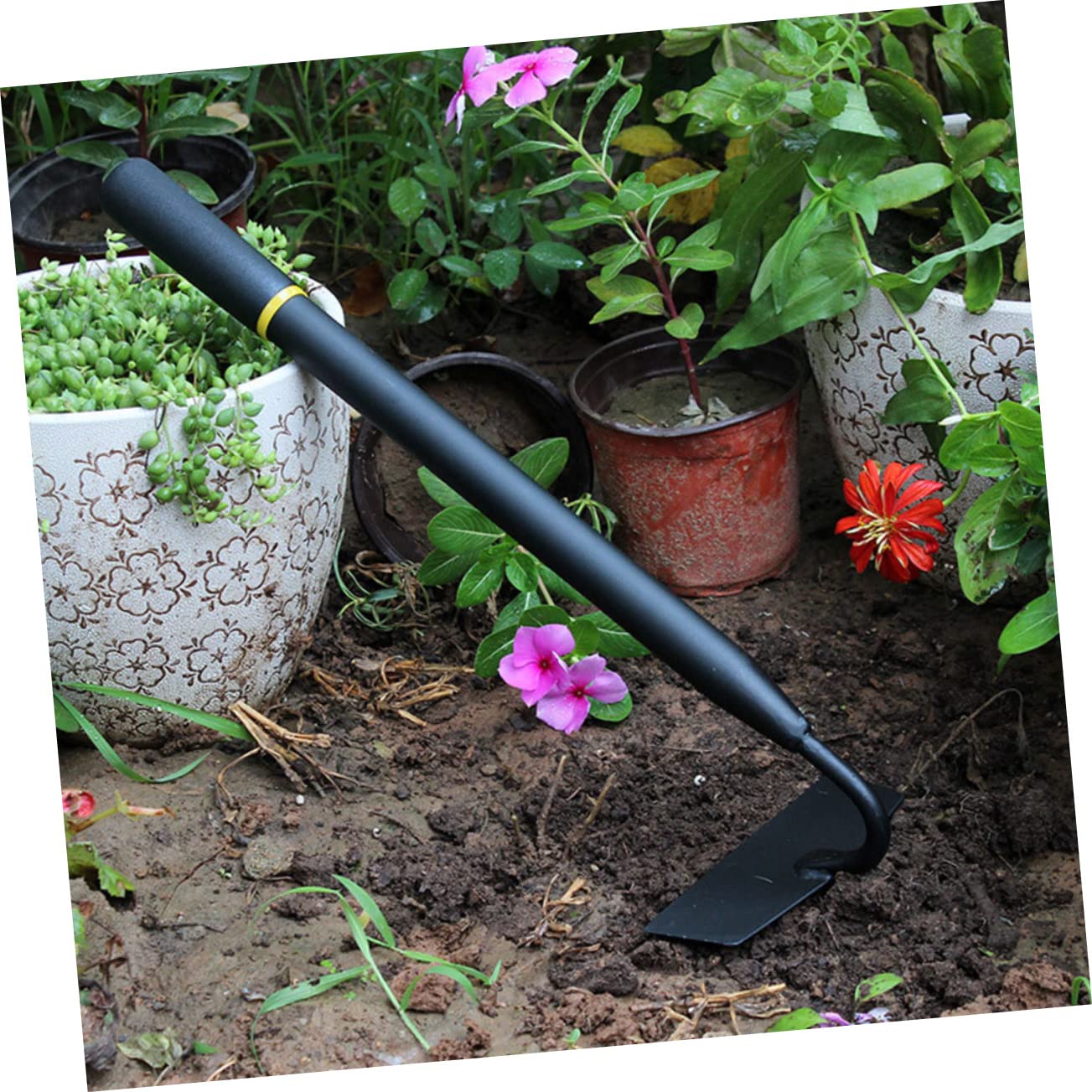 TOYANDONA 2 Piezas azada de jardín Herramientas de deshierbe de jardín Herramientas de jardinería azada de jardinería azada de jardineria Acero al manganeso Black