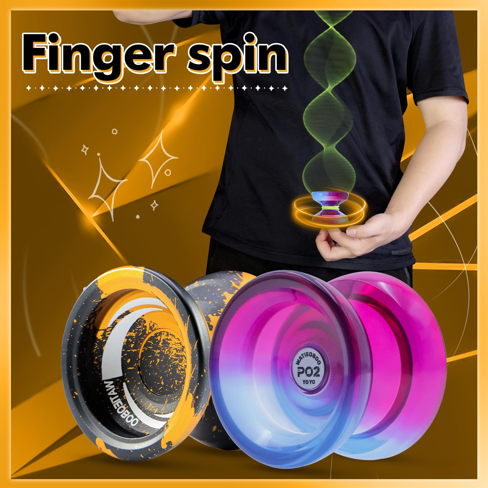 Amazon | WATIEOBOO yoyo セット 2個 (R8 メタルヨーヨ ーと P02 ツー