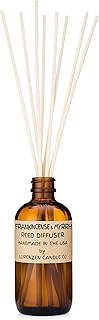 Frankincense & Myrrh Reed Diffuser Set | Handmade in the USA by American Workers | Lasts For 2-3 Months |