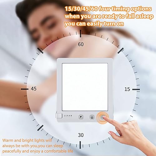 Miniatura 4 de COOLHILLS Lámpara de luz solar con 3 niveles de brillo de control táctil y temperatura de color, lámpara solar de 10000 Lux sin rayos UV con función