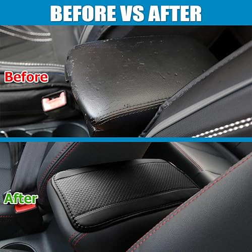 Miniatura 3 de Funda para consola central de automóvil, de piel sintética, para caja de almacenamiento, accesorios interiores, impermeable, antideslizante,