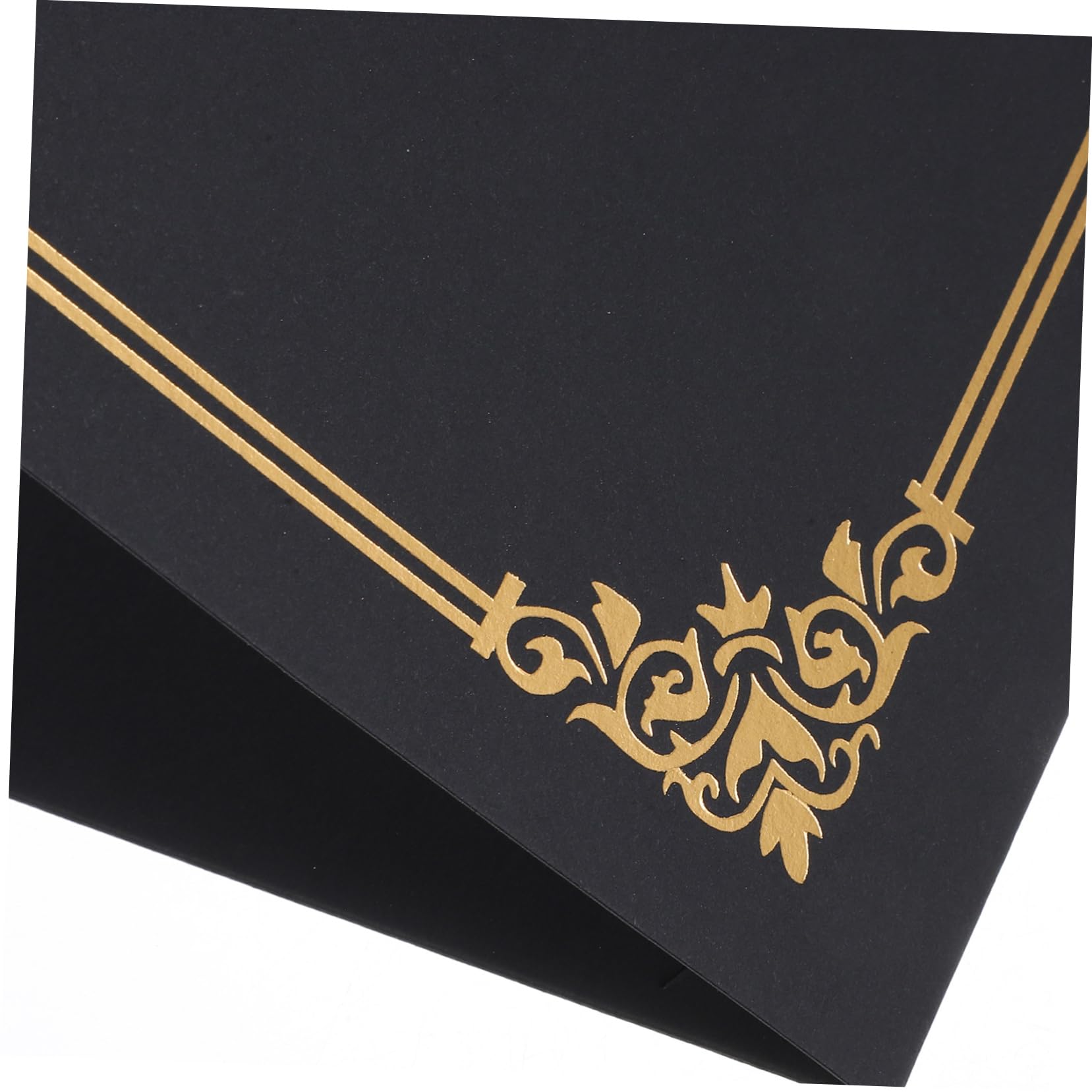 Couverture de Certificat Papier Noire 10 Pièces pour Documents