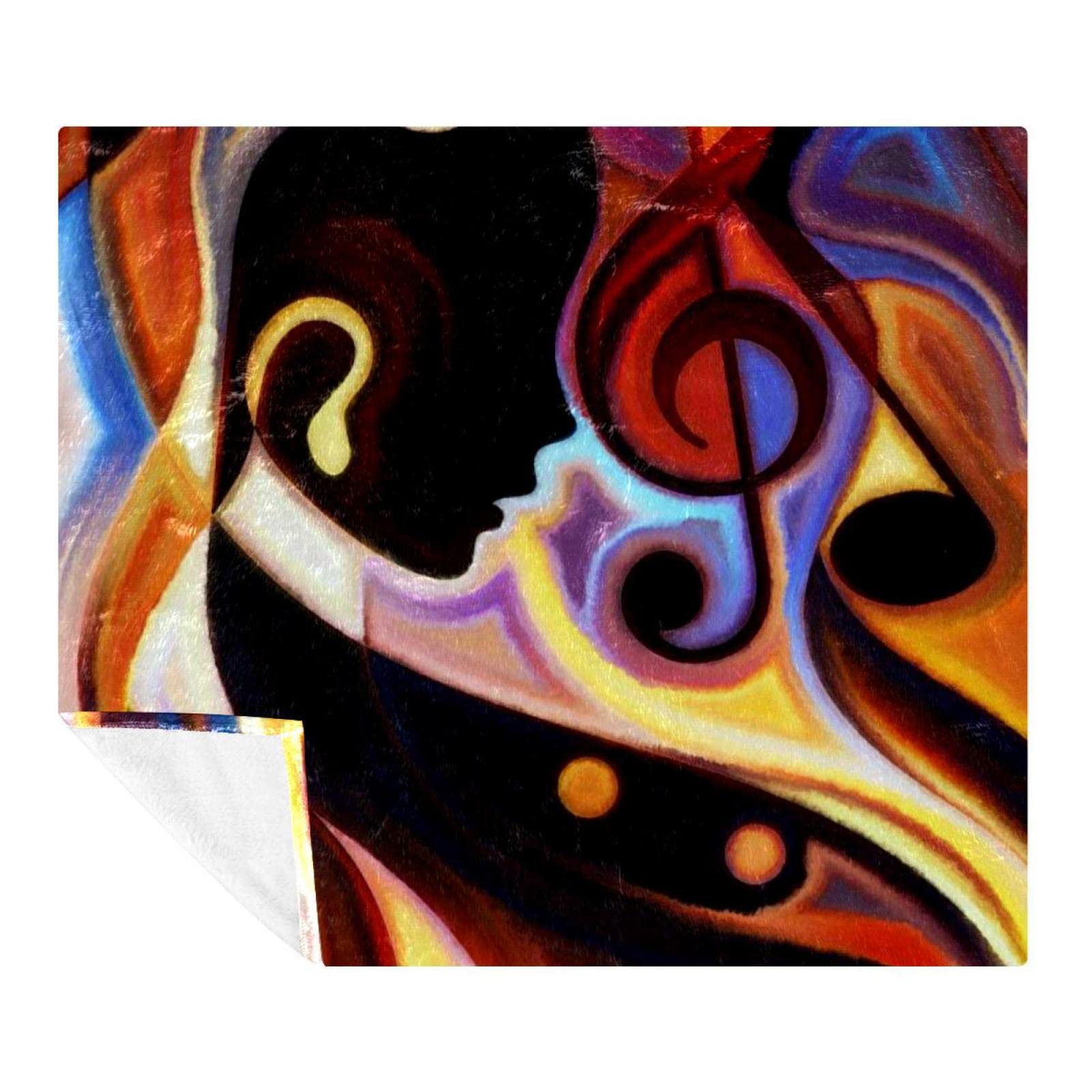 Couverture de lit polaire motif musique TBOUOBT grand plaid canapé et chambre