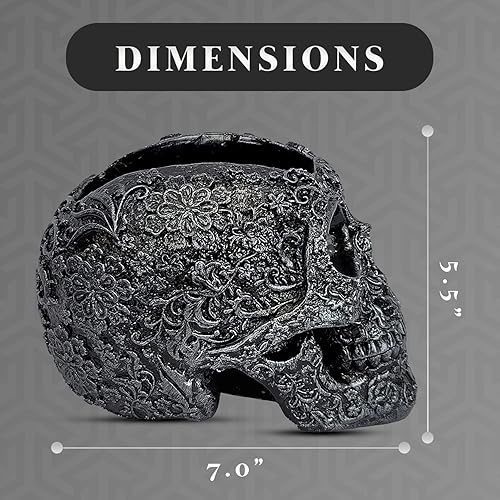 Miniatura 4 de Maceta de calavera  Decoración de calavera  Maceta con drenaje  Maceta de calavera  Para suculentas y cactus  Interiorexterior  Hecho a mano en los