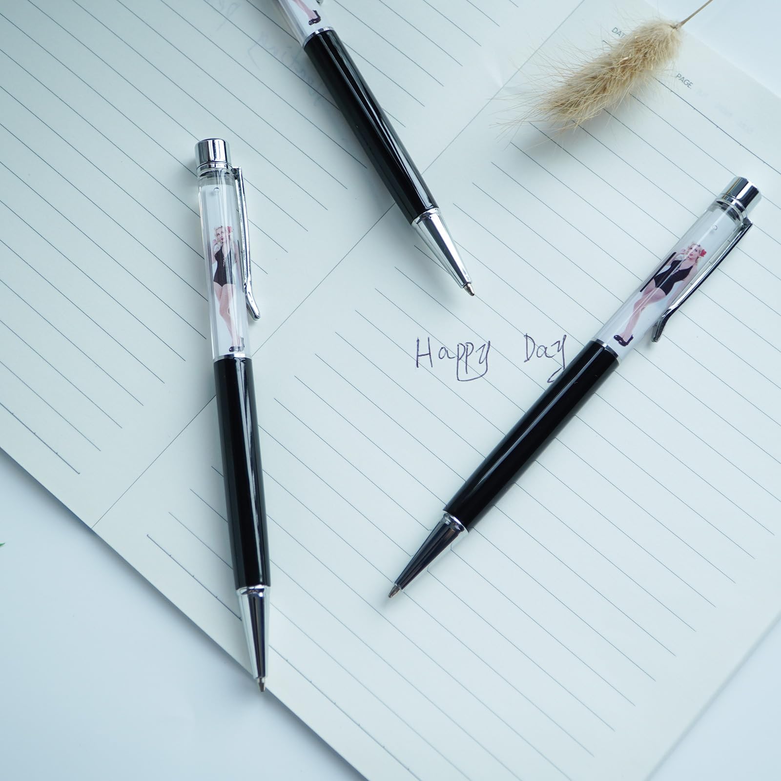 Sikyby Luxury Naked Lady Girl Funny Writing Journaling Office Pen Floating Floater Tip And Strip Kawaii Ballpoint Nude Pens For Adult Women Men Nice Gift(Black) - Image 4