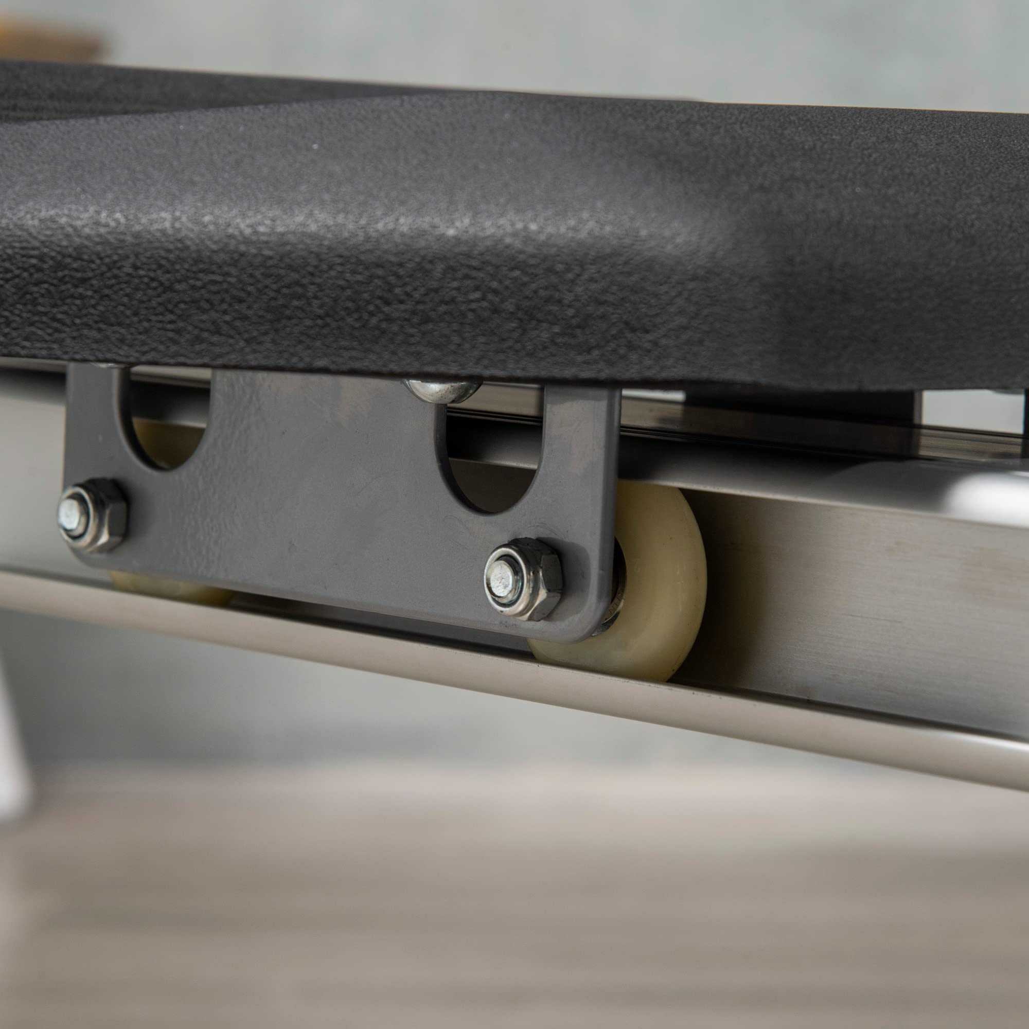 HOMCOM vogatore Professionale Magnetica per Casa a 12 Resistenze per Allenamento con Monitor Digitale e Struttura Scorrevole in Alluminio, Acciaio e ABS, 160x61x50cm, Grigio e Nero