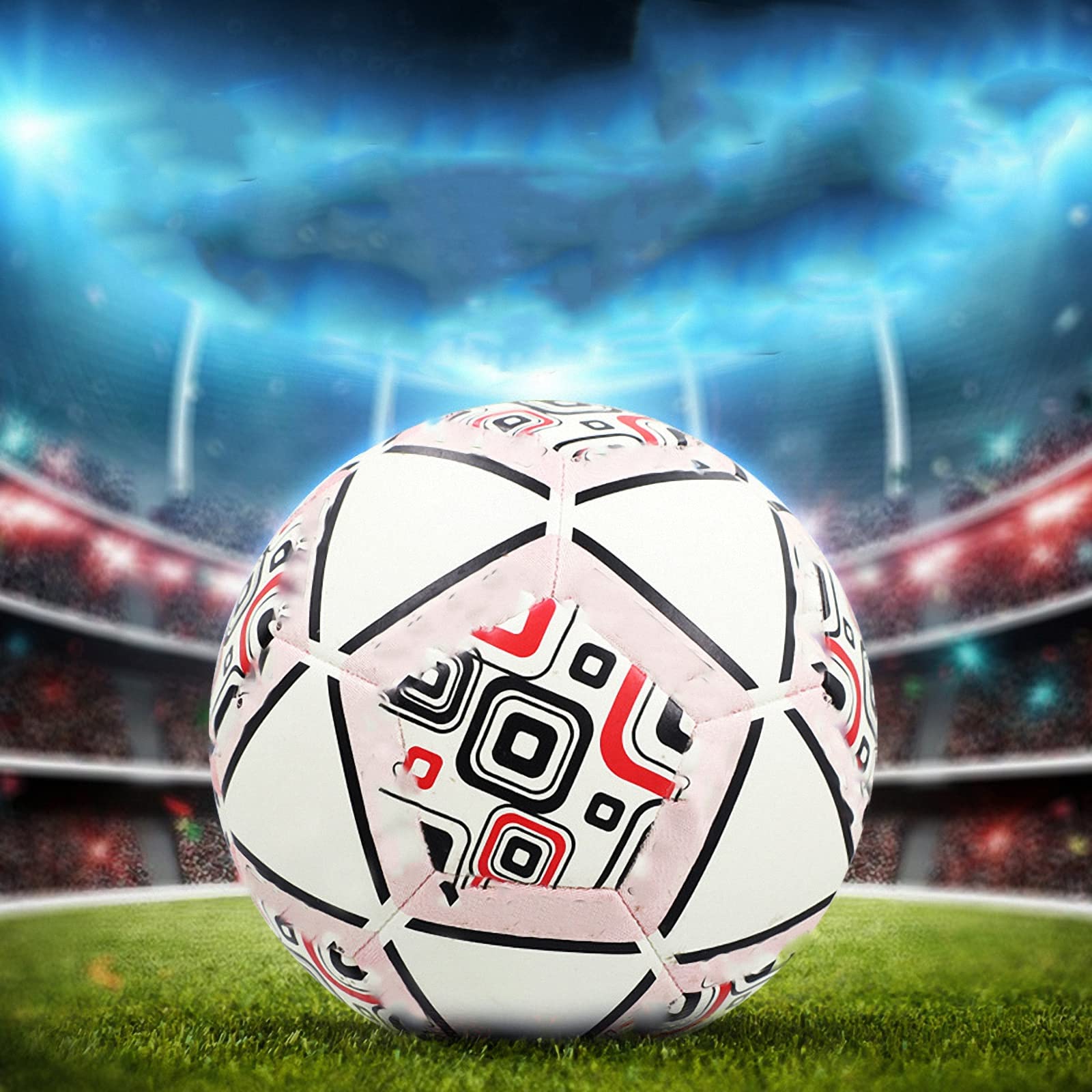 Balón de fútbol Luminoso Reflectante de tamaño 5 con Bomba,Pelota Entrenamiento Competencia para Estudiantes Adultos y niños,Football Fluorescente Brillante por la noche