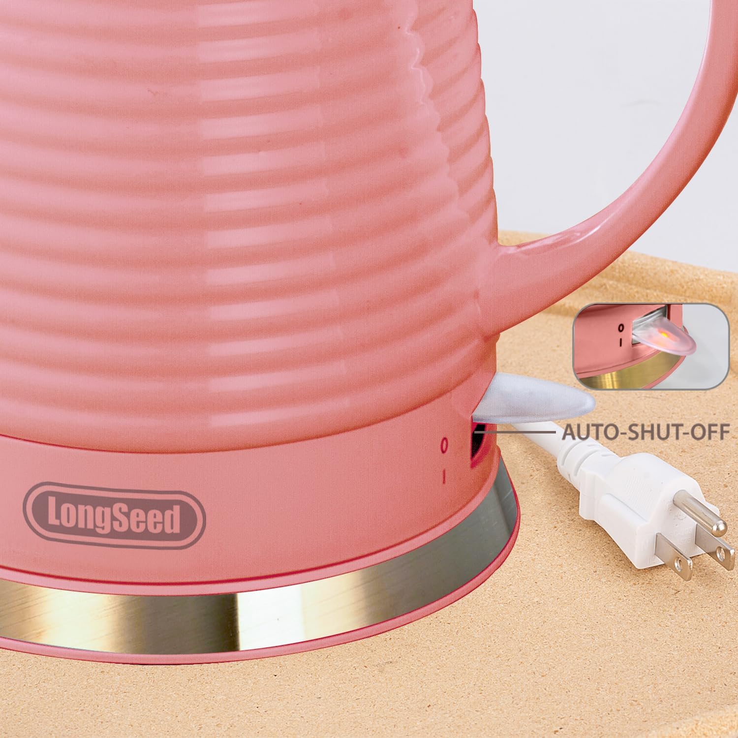 1.2 Liters Ceramic Electric Kettle with Infuser & Mug Set,1000W Fast Boil Water for Tea Coffee, Teapot with Boil-Dry Protection Auto Shut Off, Detachable Swivel Base