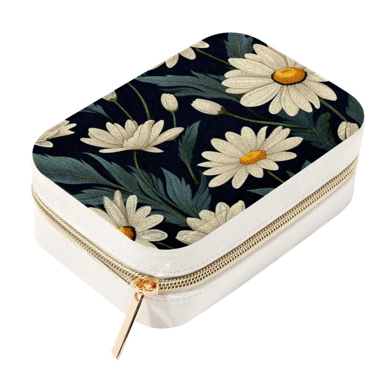 Boîte à bijoux élégante Little Daisy en cuir précieux pour bracelets