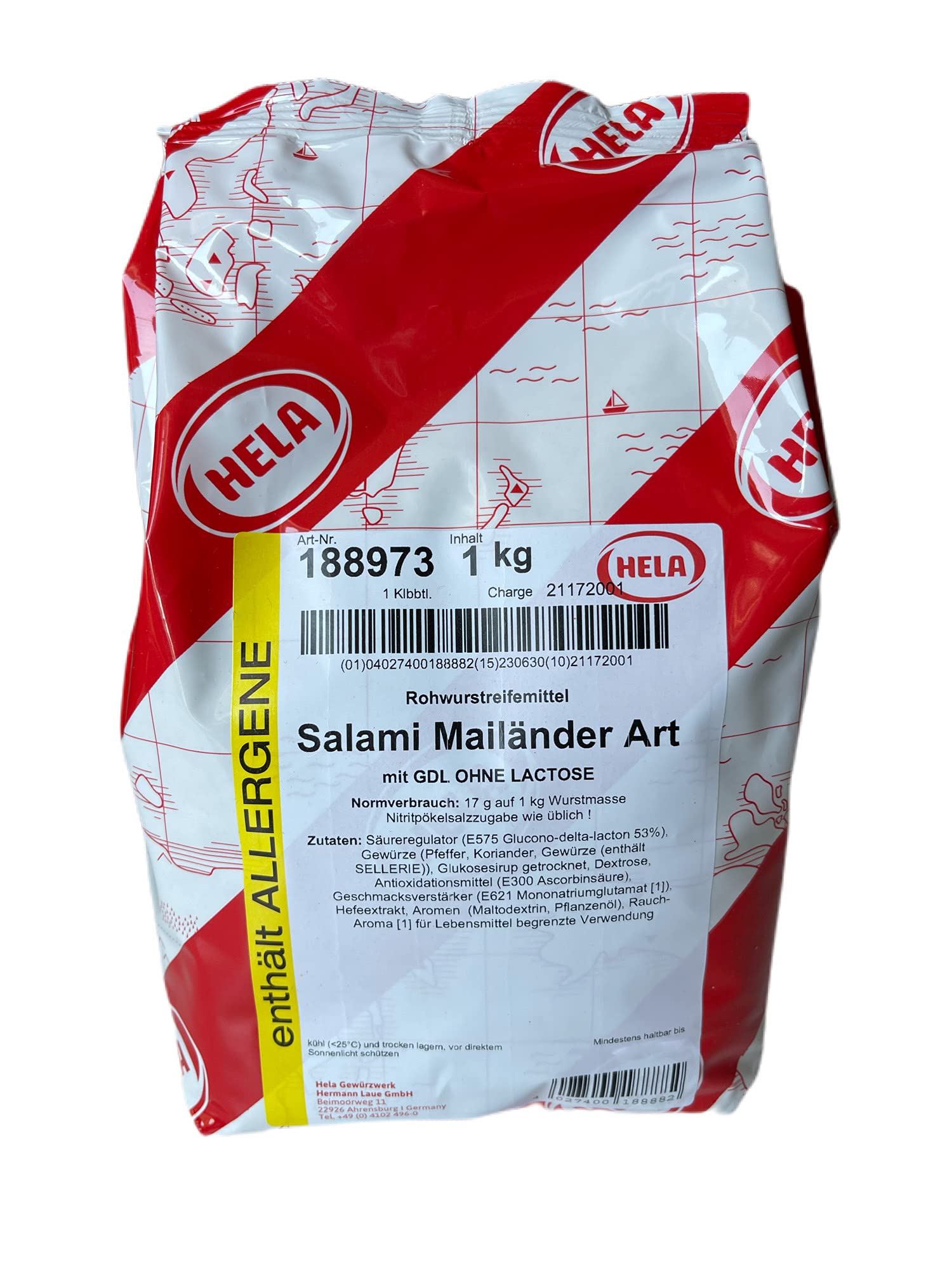 Hela Mieszanka przypraw do surowych pasków do surowych "Salami Mailänder Art" - 1 kg
