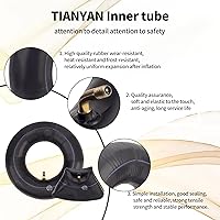 Vista 3 de TIANYAN Tubo interior 4.10/3.50-4 para carretilla, camión de mano, cortacésped, carrito de mano, carrito de mano, carrito de jardín, quitanieves